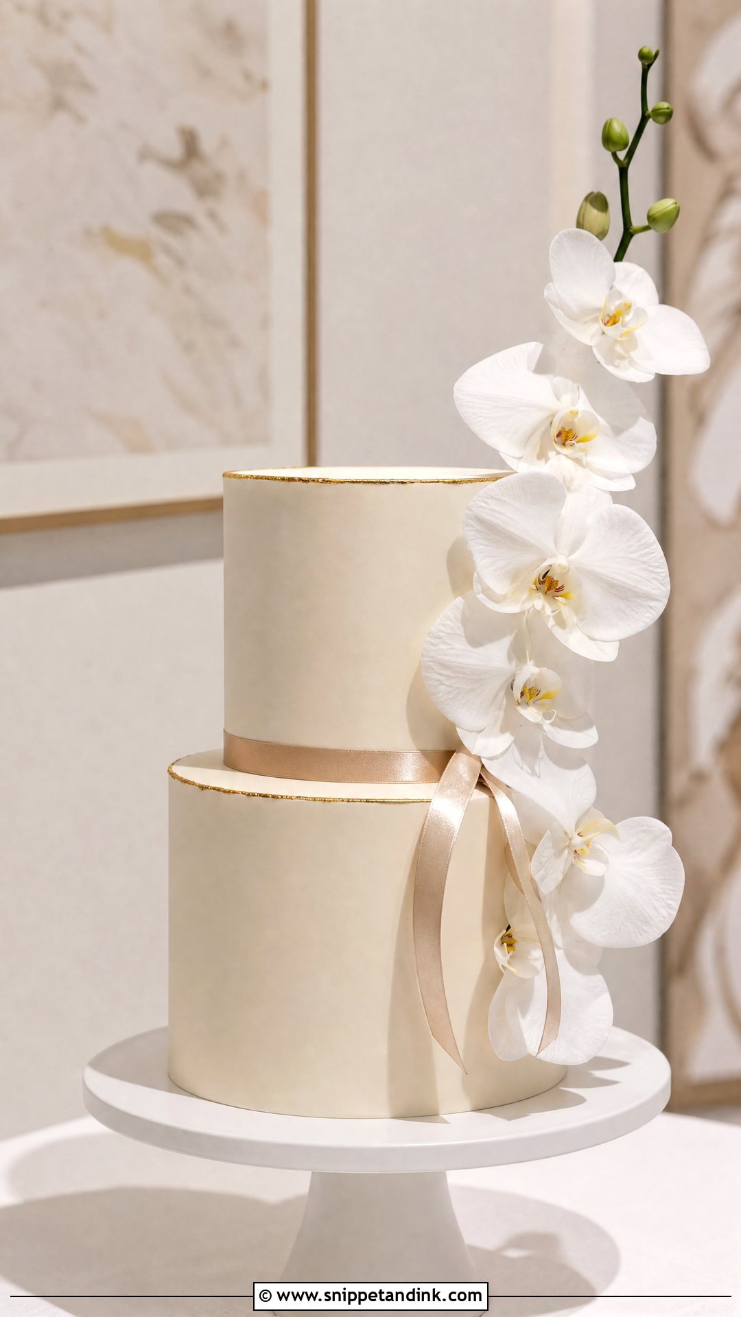 Two Tier Minimalist Wedding Cake - Snippet and Ink - 20 Two Tier Cakes for Wedding
