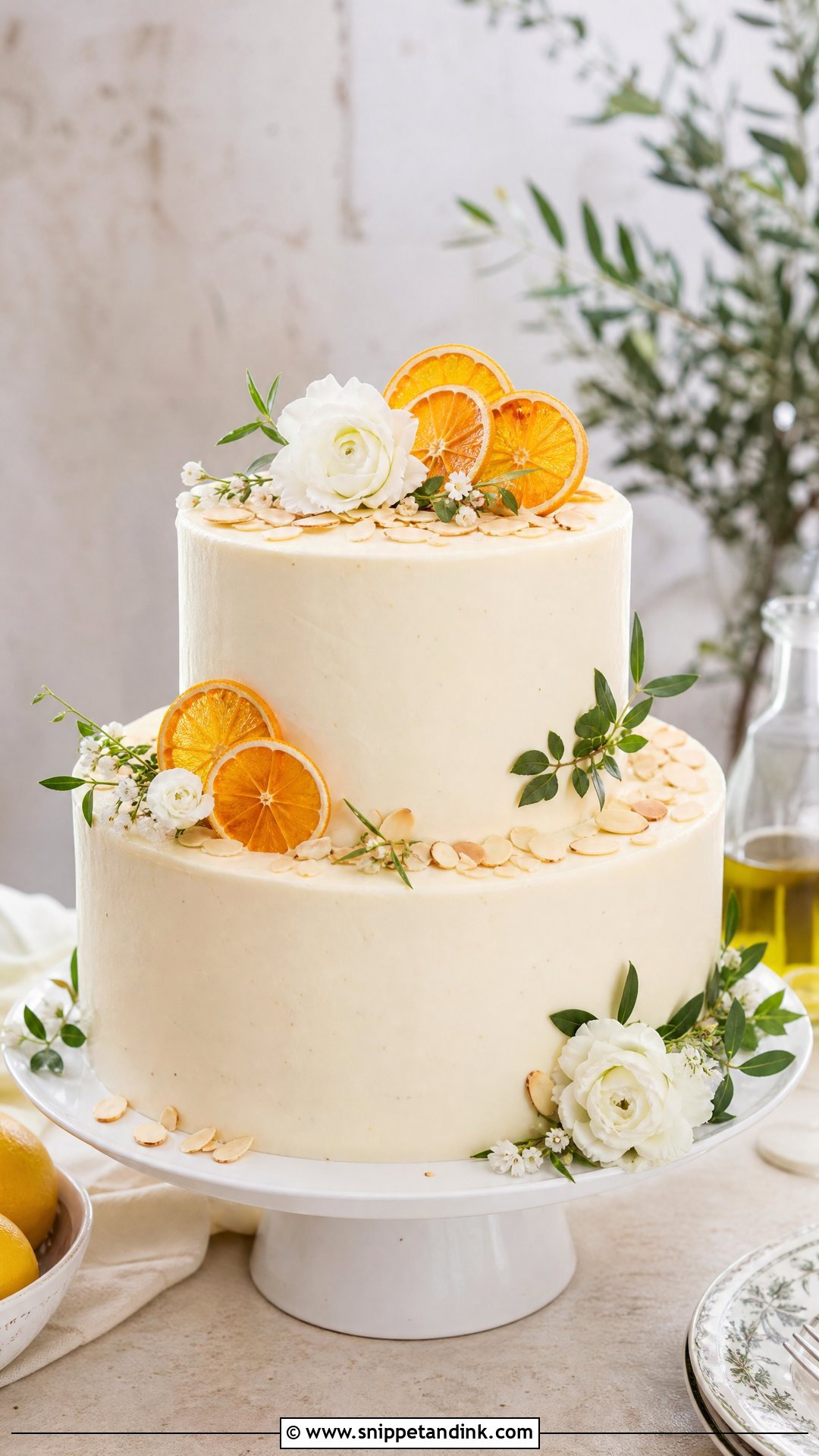 Two Tier Orange Almond Torte Wedding Cake - Snippet and Ink - 20 Tier Torte Ideas for Wedding
