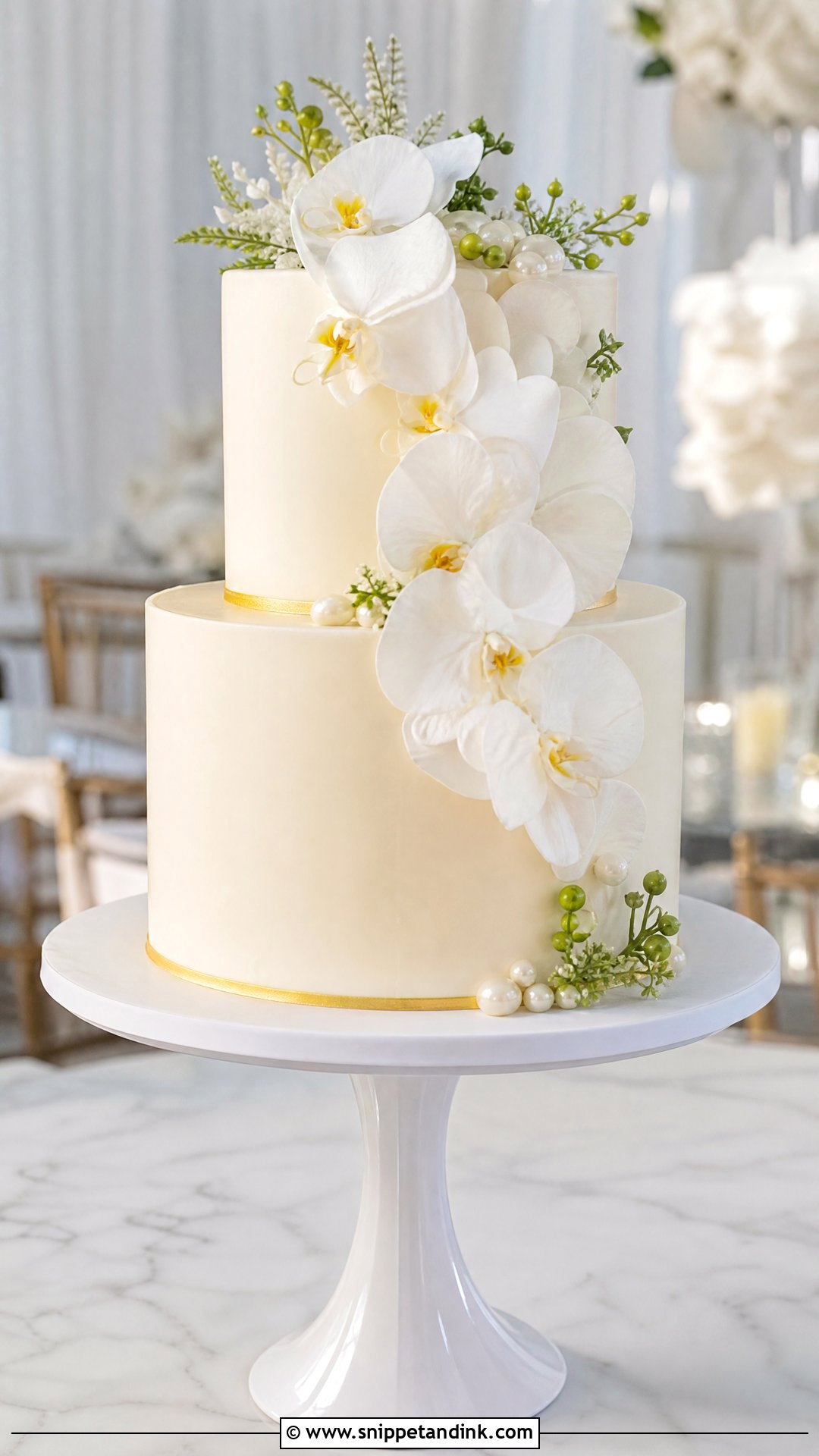 Two Tier Orchid Wedding Cake - Snippet and Ink - 20 Two Tier Cakes for Wedding