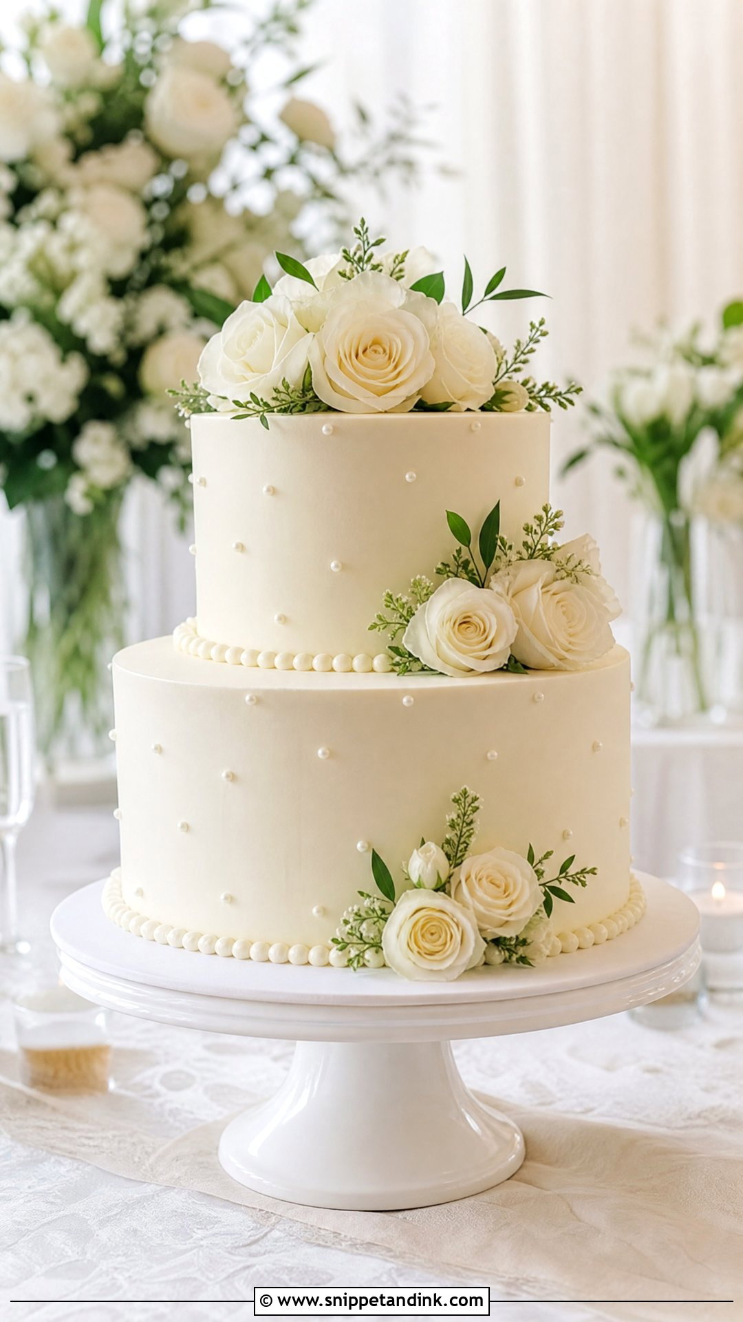 Two Tier Round Wedding Cake - Snippet and Ink - 20 Two Tier Cakes for Wedding