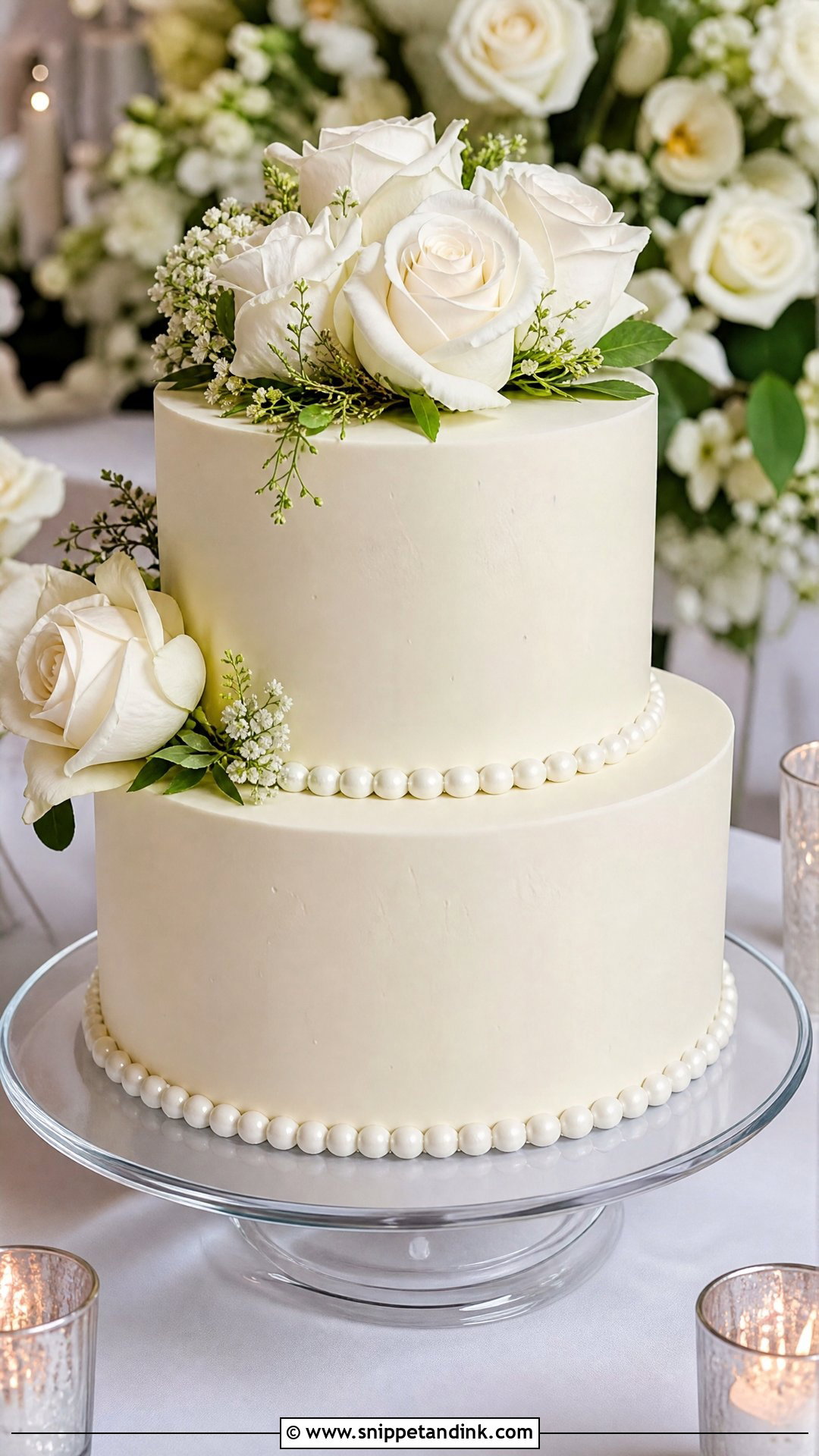 Two Tier Round Wedding Cake - Snippet and Ink - 20 Simple Two Tier Wedding Cake Ideas
