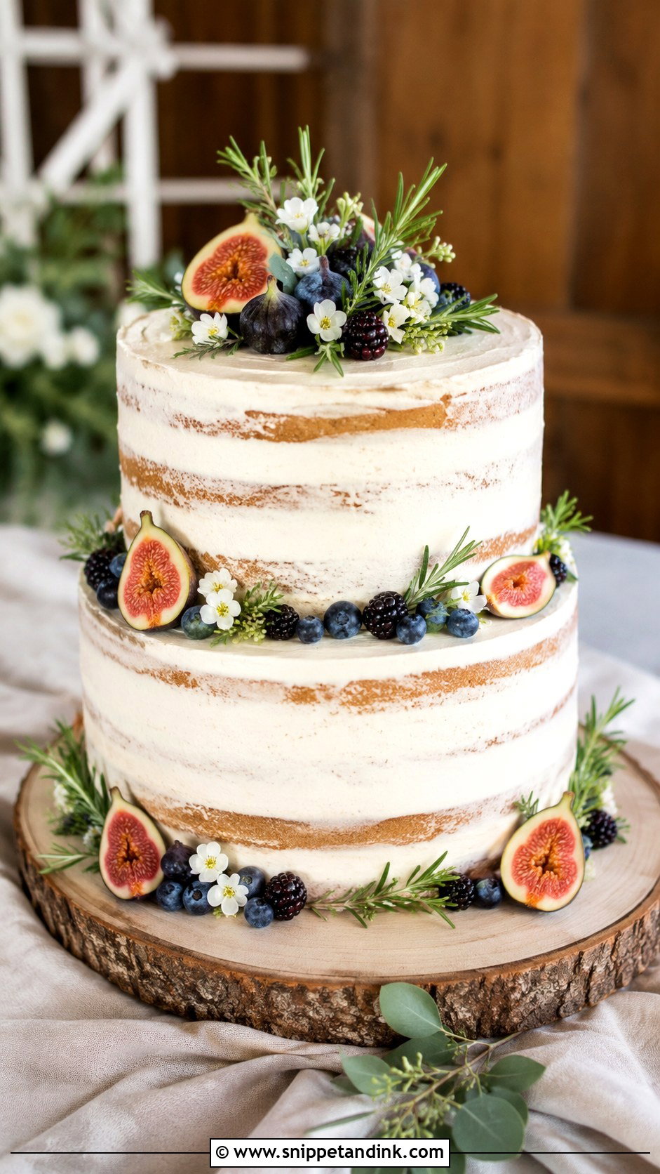 Two Tier Rustic Wedding Cake - Snippet and Ink - 20 2 Tiered Cake Ideas for Wedding