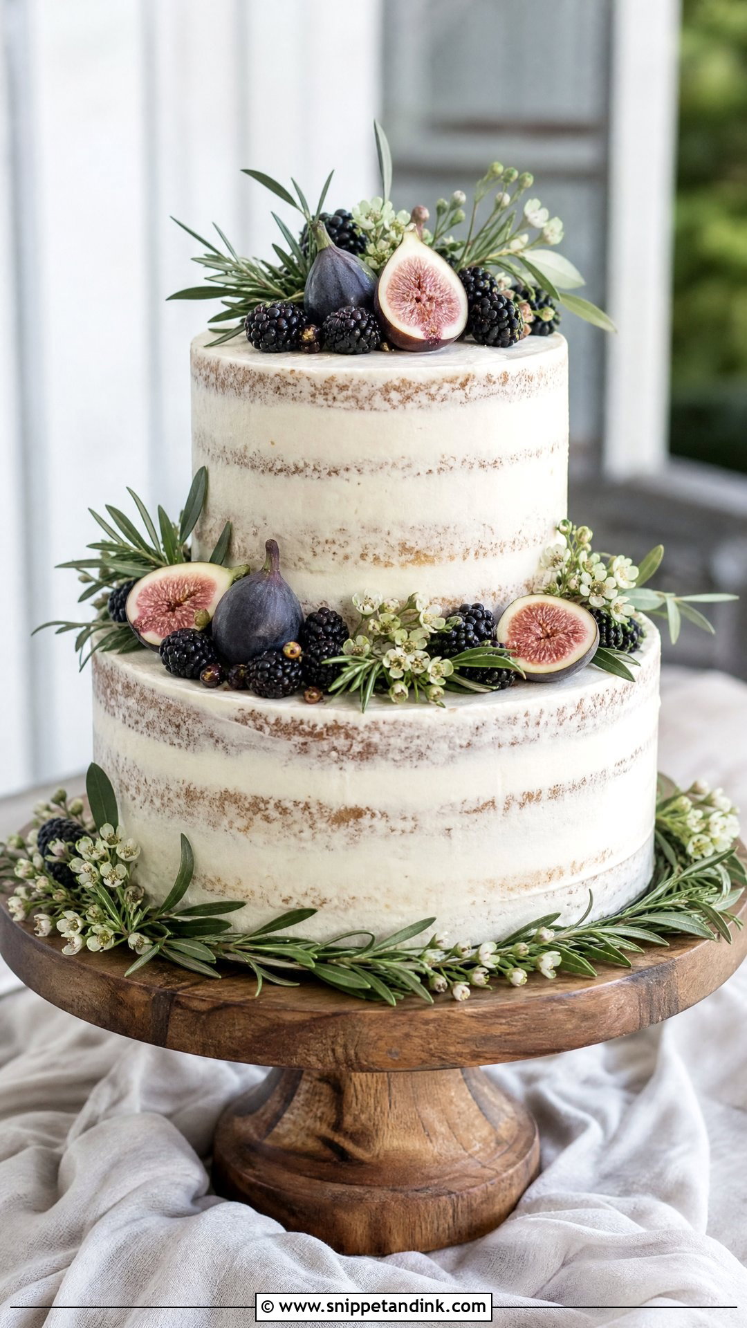Two Tier Rustic Wedding Cake - Snippet and Ink - 20 Two Tier Cakes for Wedding