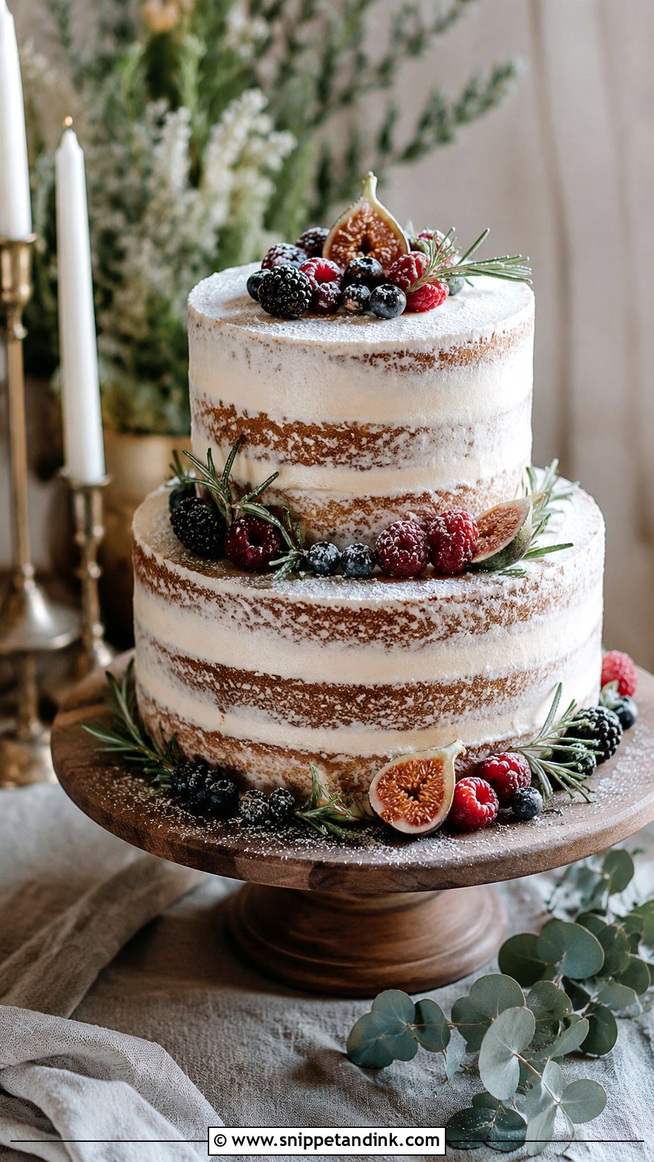 Two Tier Rustic Wedding Cake - Snippet and Ink - 20 2 Step Wedding Cake Ideas