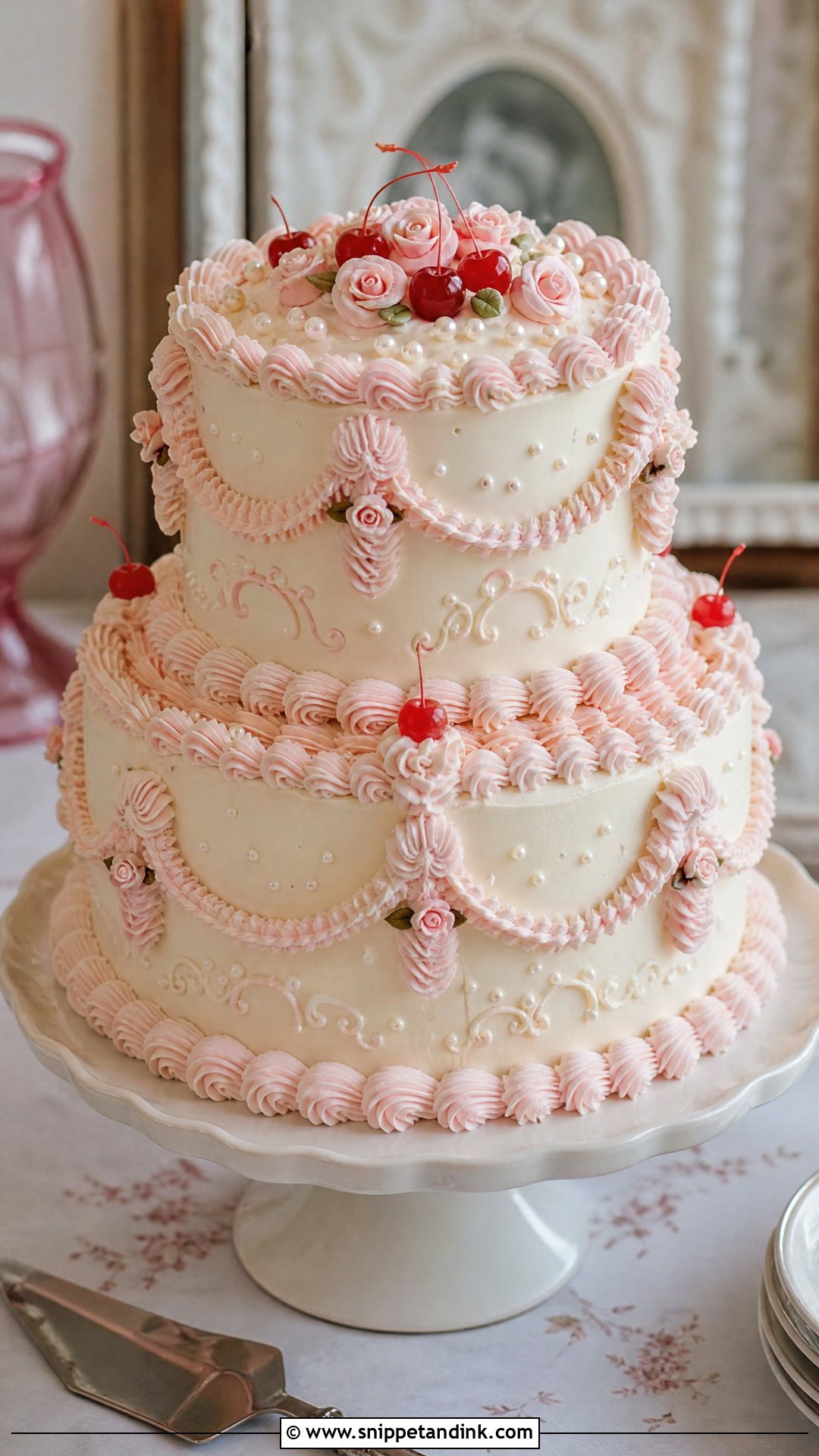 Two Tier Vintage Wedding Cake - Snippet and Ink - 20 Two Tier Cakes for Wedding