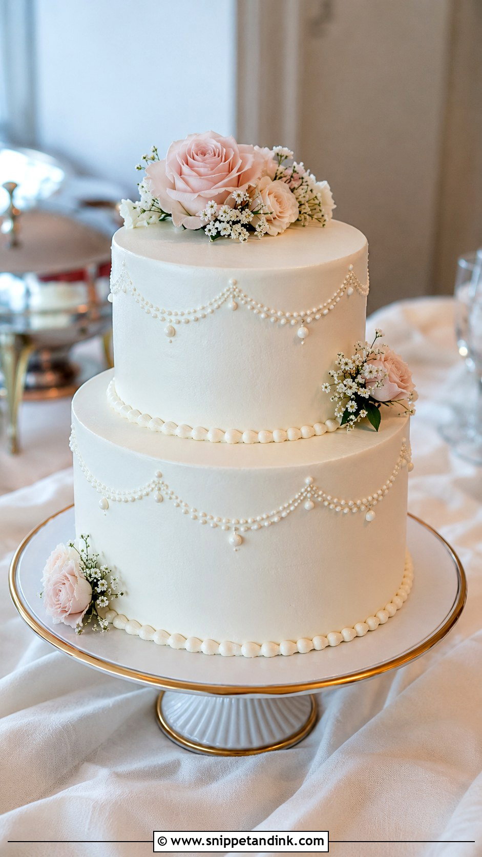 Two Tier Wedding Cake - Snippet and Ink - 20 Wedding Cake at Home Ideas
