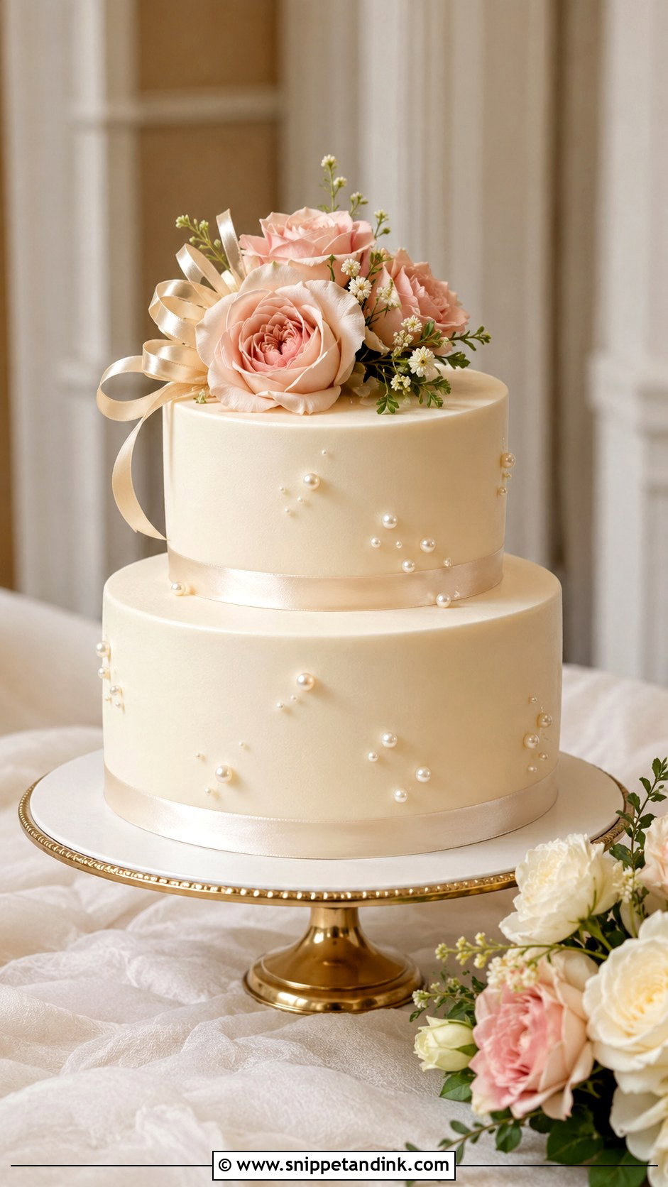 Two Tier Wedding Cake - Snippet and Ink - 20 Wedding Cake Ideas for Small Wedding