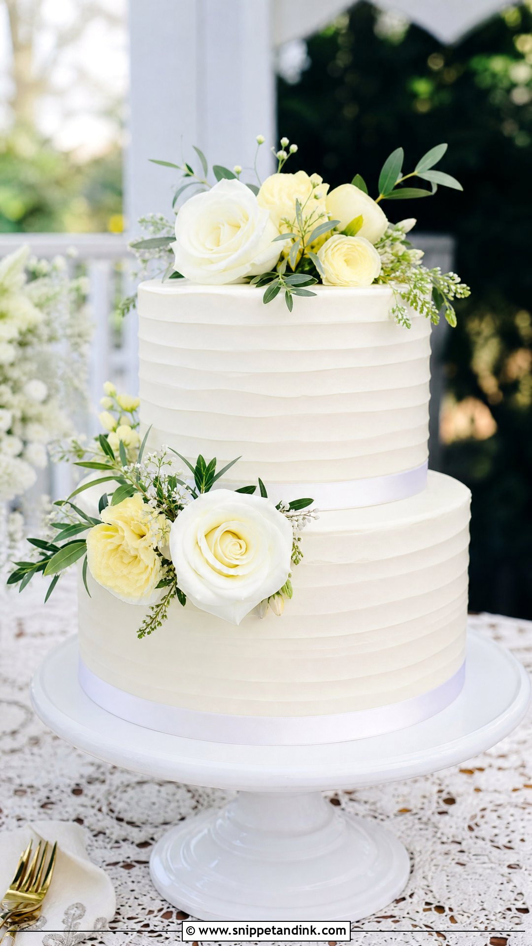 Two Tier Wedding Cake - Snippet and Ink - 25 Latest Cake Design Ideas for Wedding