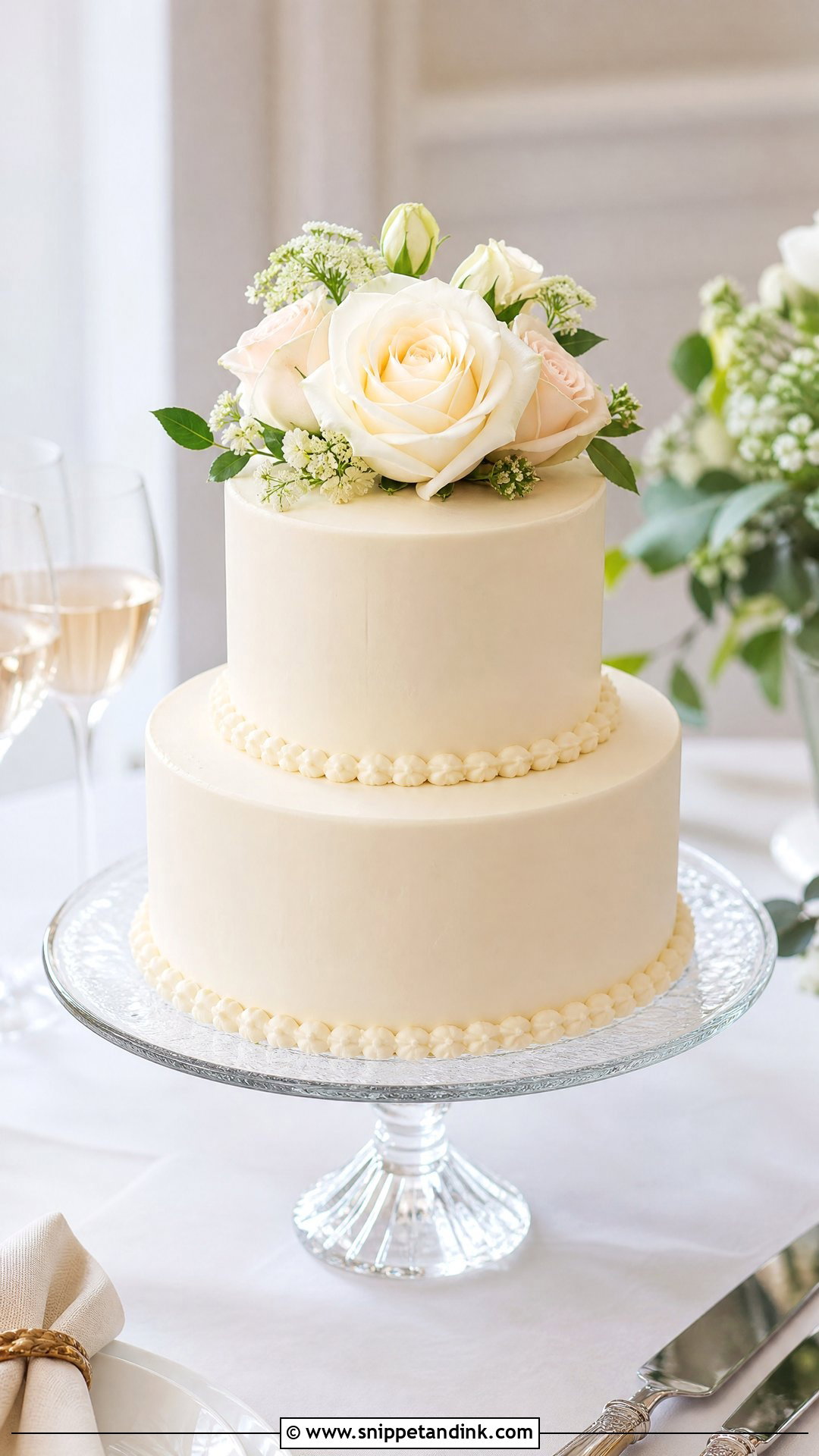 Two Tier Wedding Cake - Snippet and Ink - 25 Small Wedding Cake Ideas