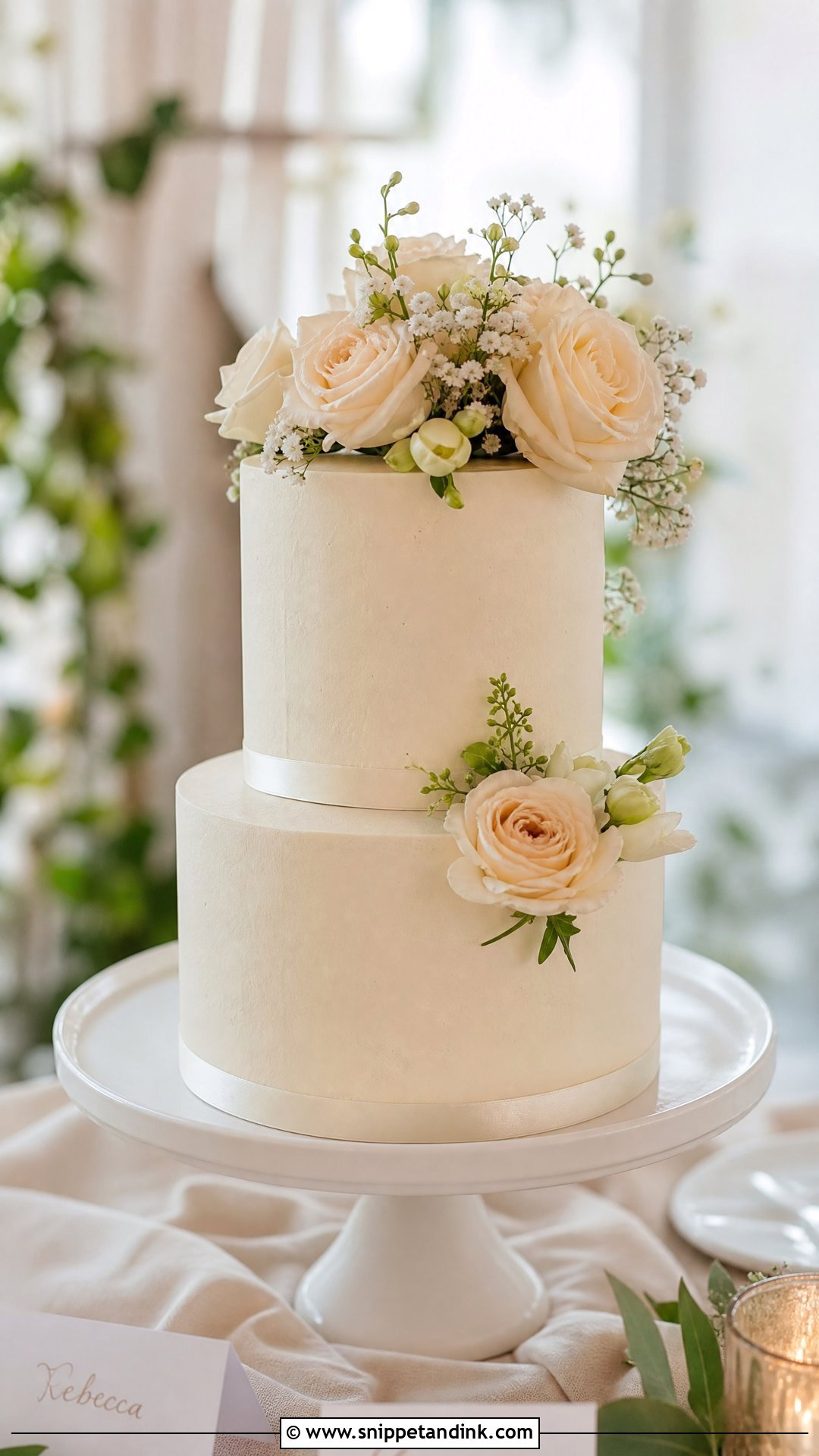 Two Tier Wedding Cake - Snippet and Ink - 30 Celebration Cakes for Wedding
