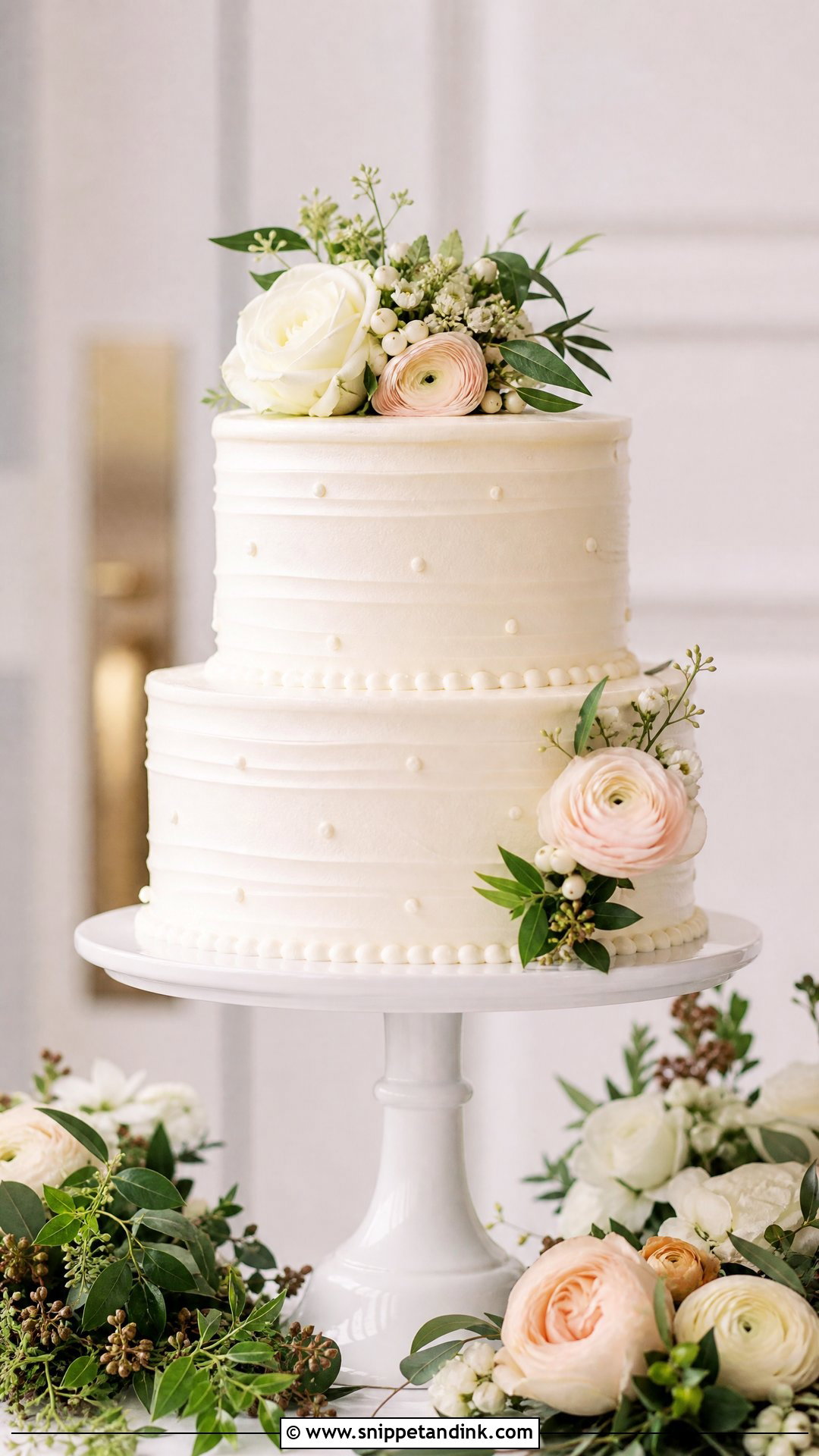 Two Tier Wedding Cake - Snippet and Ink - 30 Trending Cakes for Wedding