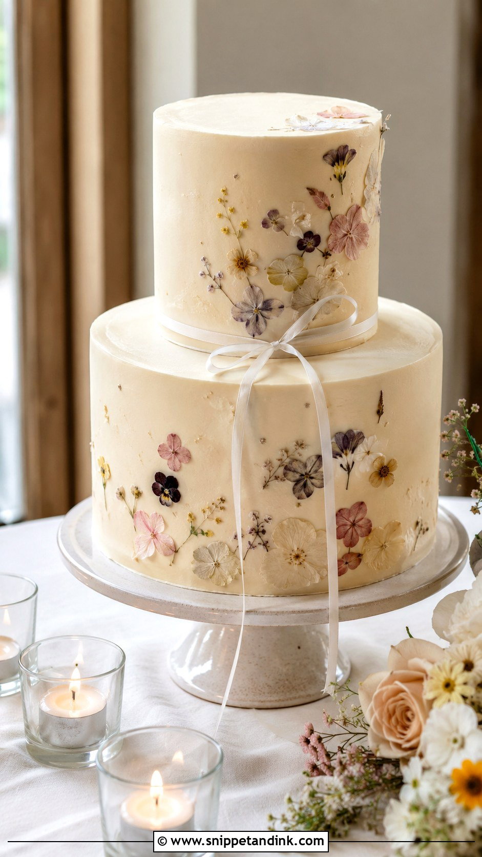 Two Tier Wedding Cake - Snippet and Ink - 30 Tiered Wedding Cake Ideas