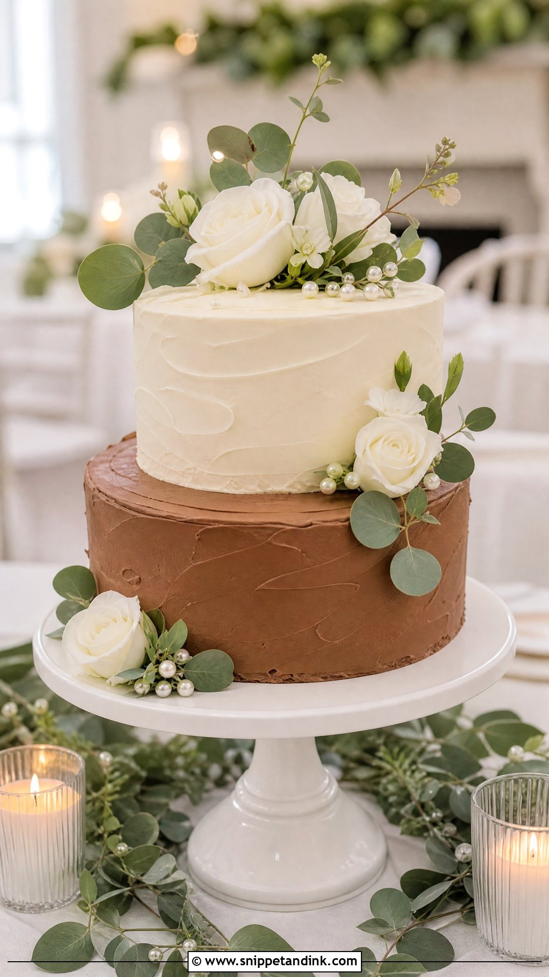 Two Tier Wedding Cake - Snippet and Ink - 35 Wedding Cake Designs