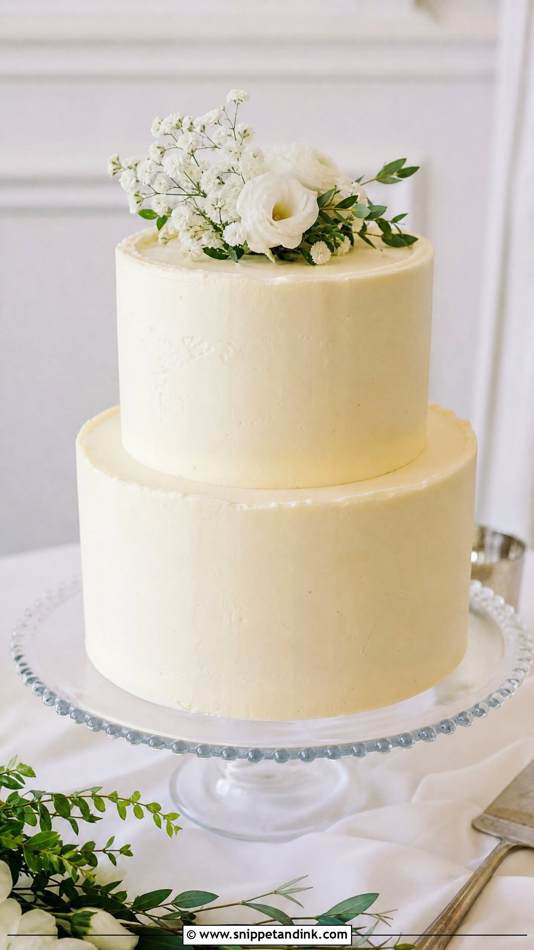 Two Tier Wedding Cake - Snippet and Ink - 20 Minimal Wedding Cake Ideas