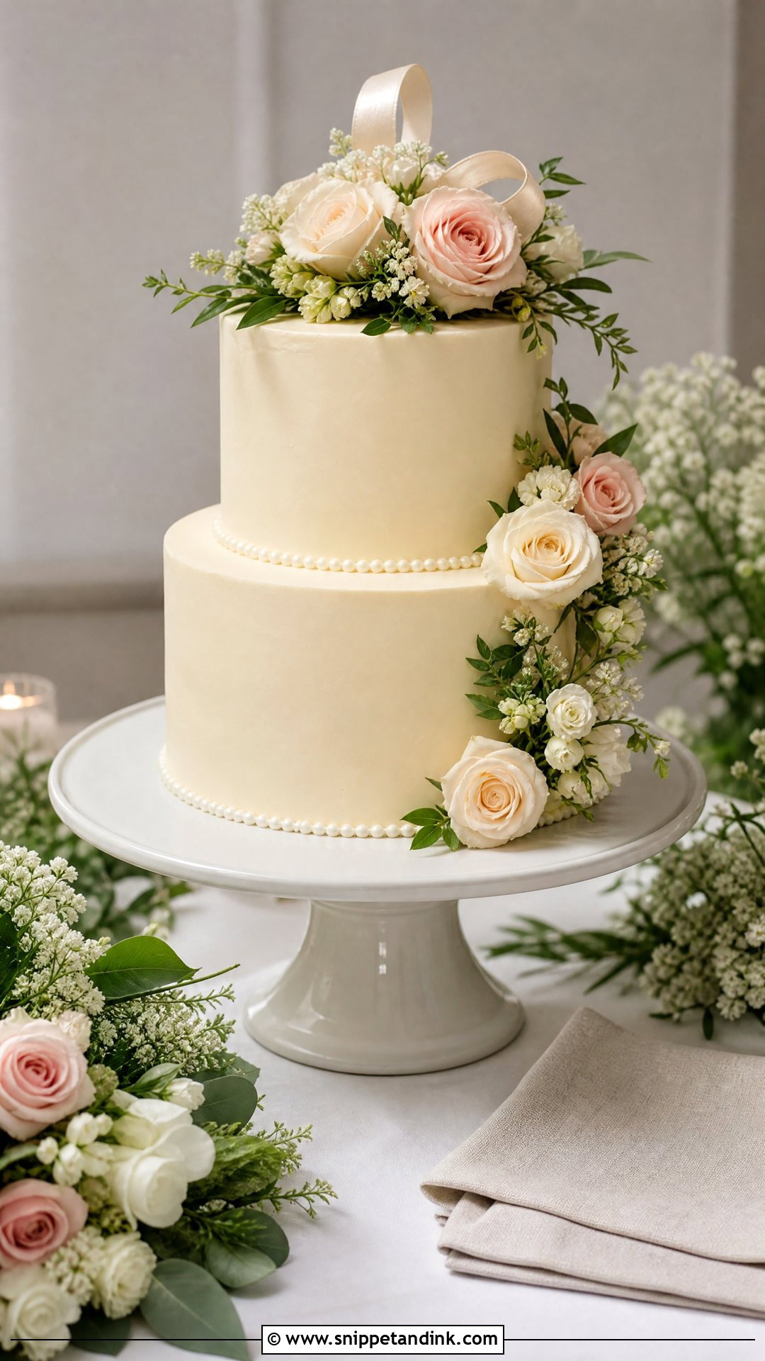 Two Tier Wedding Cake - Snippet and Ink - 20 Nice Cake Ideas for Wedding