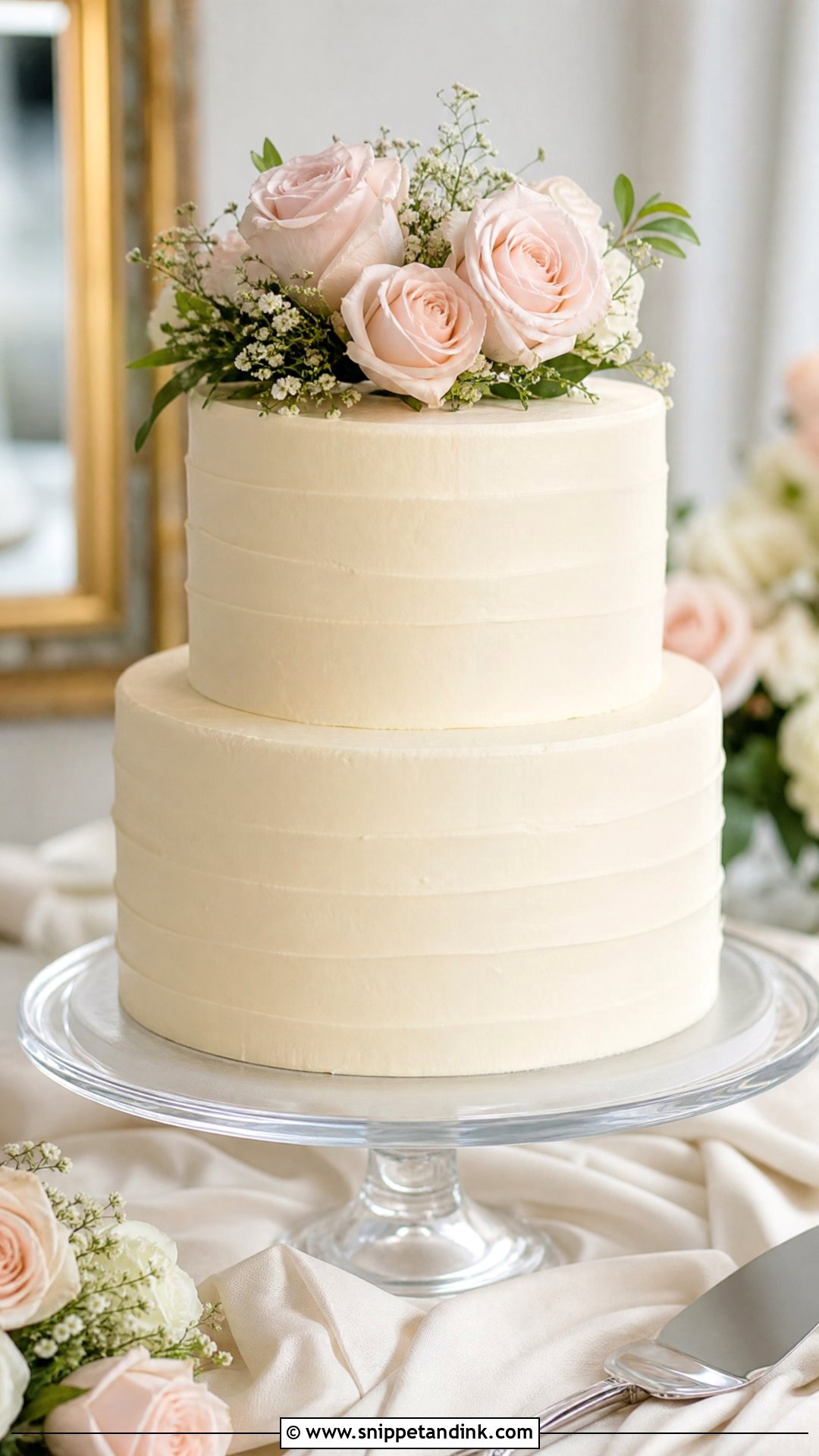 Two Tier Wedding Cake - Snippet and Ink - 20 Simple Wedding Cake Designs