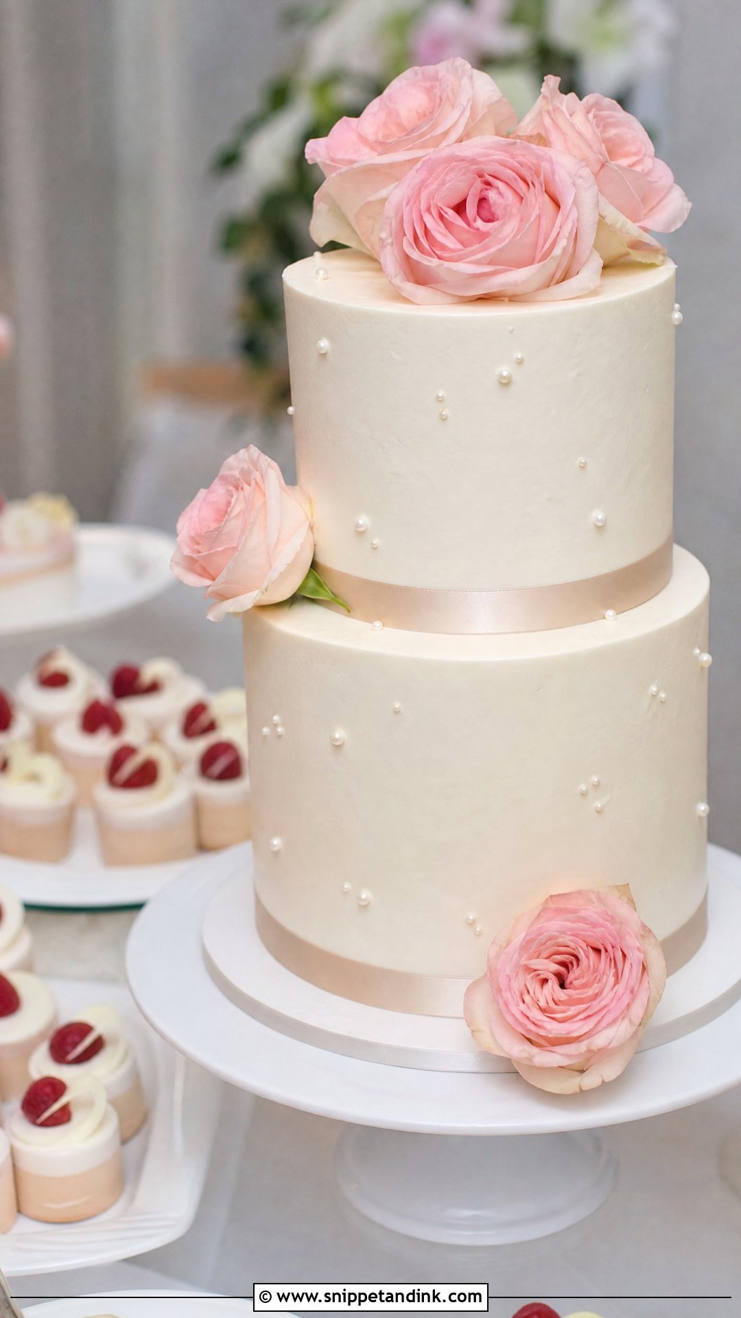 Two Tier Wedding Cake - Snippet and Ink - 20 Trendy Wedding Cake Ideas