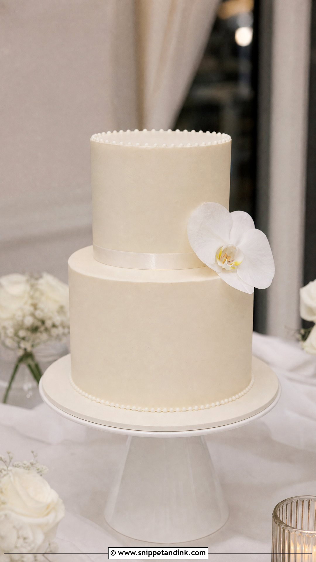 Two Tier Wedding Cake With Minimalist Style - Snippet and Ink - 25 Two Tier Wedding Cake Ideas