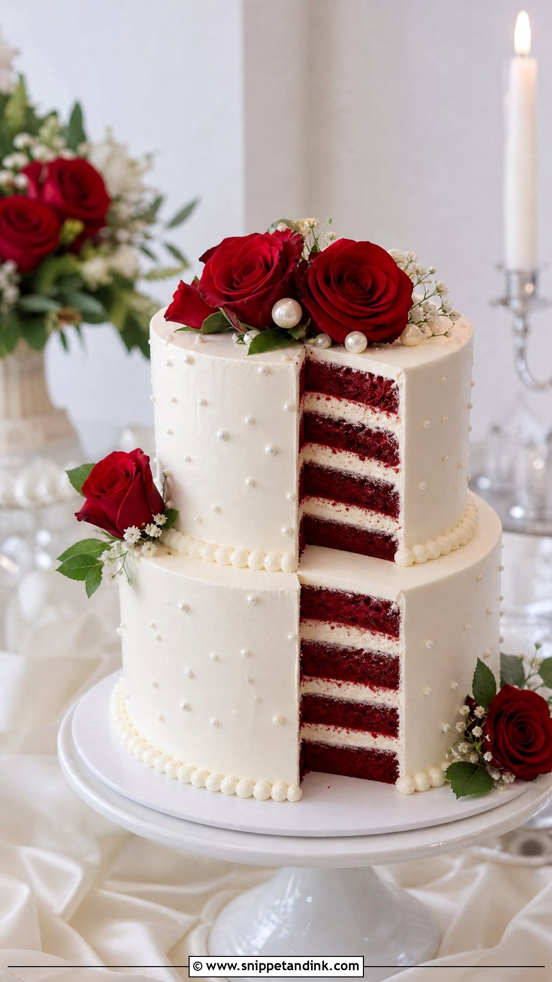 Two Tier Wedding Cake With Red Velvet - Snippet and Ink - 25 Two Tier Wedding Cake Ideas