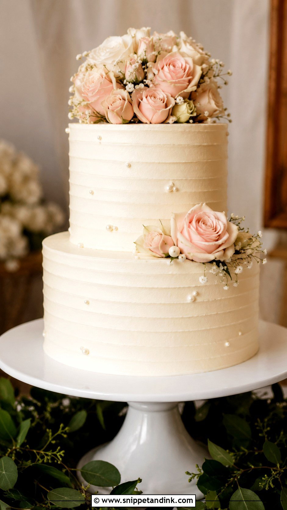 Two Tier Wedding Cake - Snippet and Ink - 20 Cute Cake Ideas for Wedding