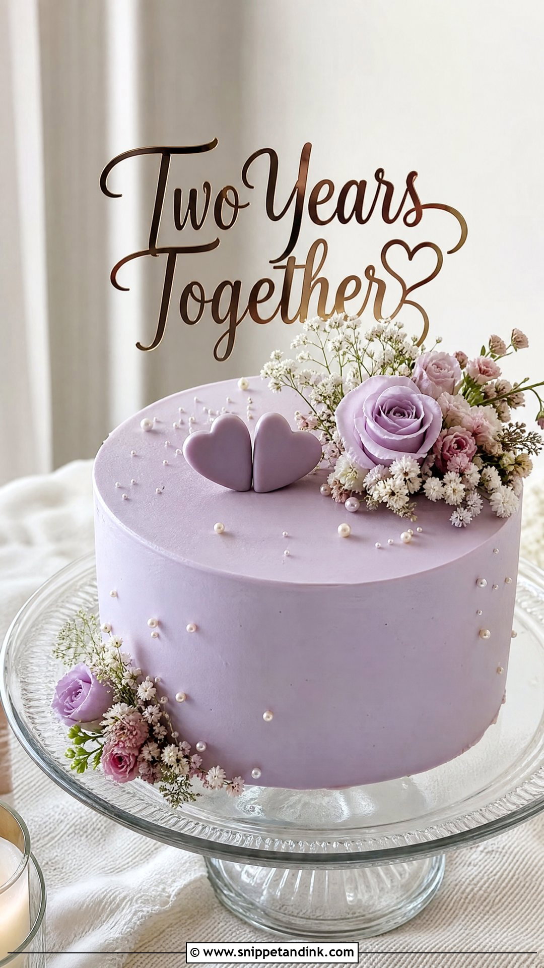 Two Years Together Cake - Snippet and Ink - 30 2 Year Anniversary Cake Ideas