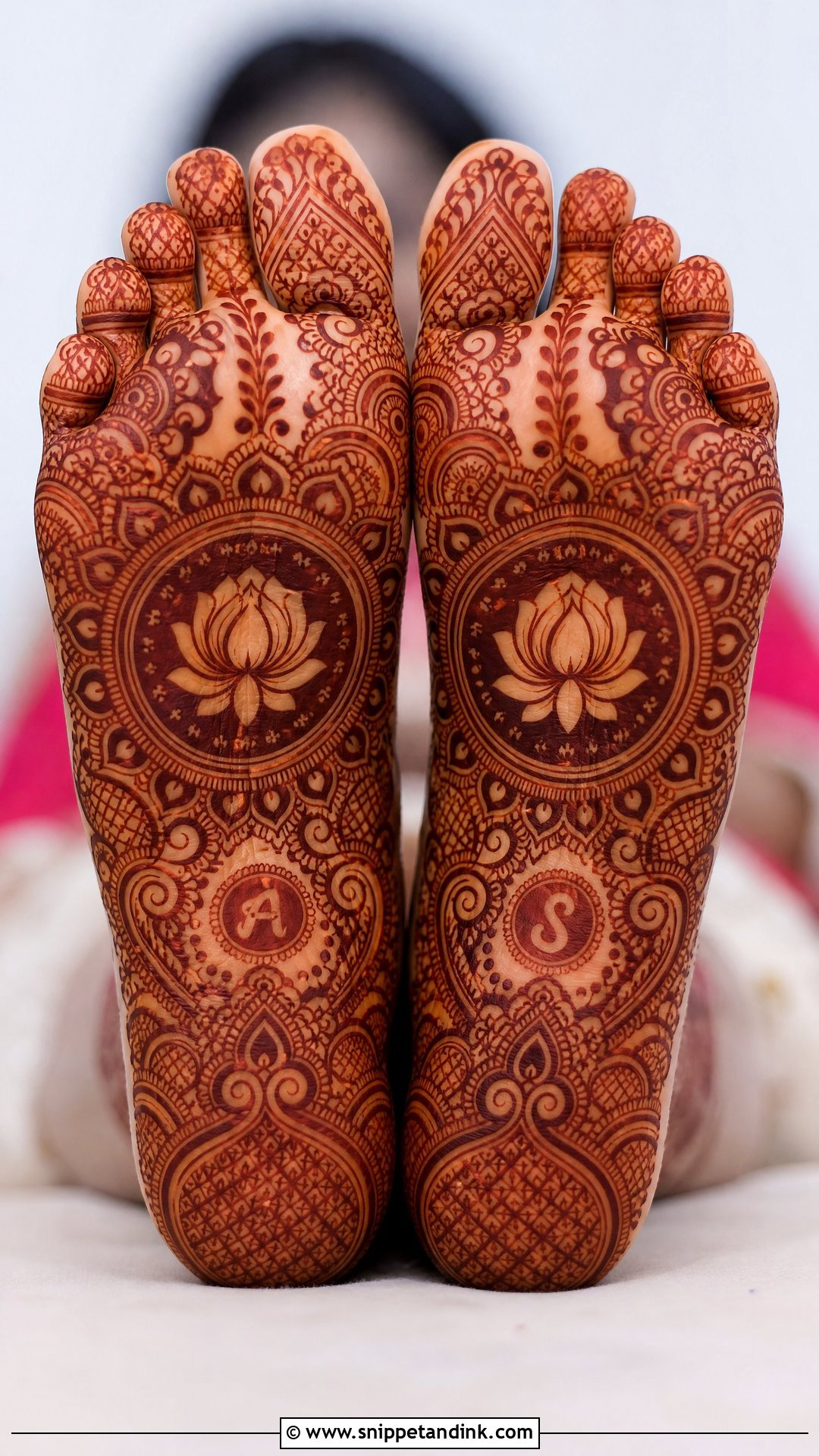 Under Feet Bridal Mehndi Design - Snippet and Ink - 30 Bridal Feet Mehndi Designs