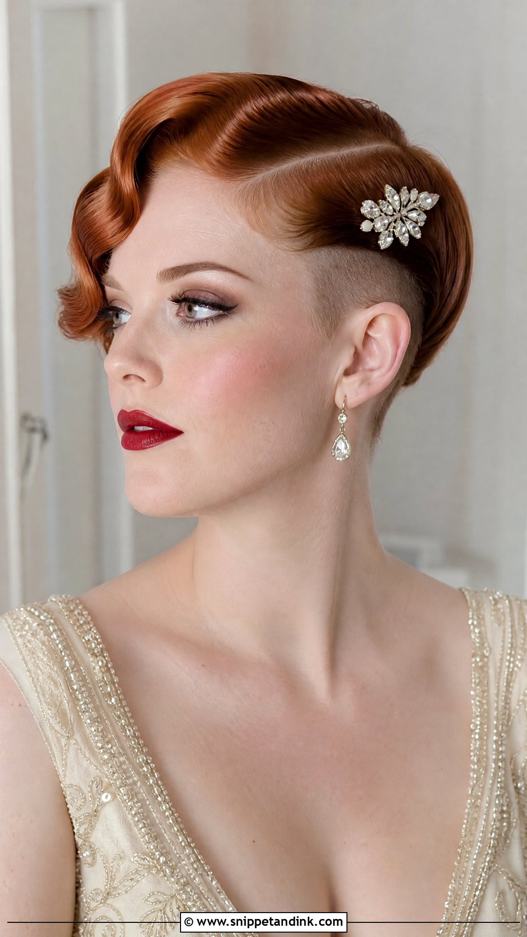 Undercut Wedding Finger Waves - Snippet and Ink - 20 Undercut Wedding Hairstyles