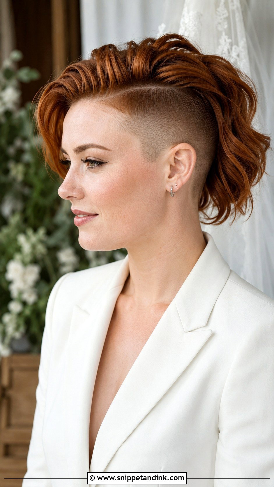 Undercut Wedding Hairstyle - Snippet and Ink - 15 Lesbian Wedding Hairstyles