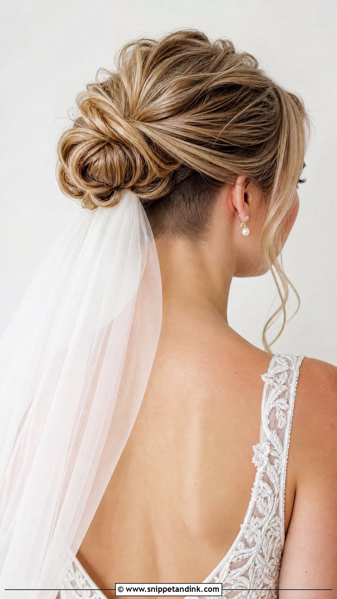 Undercut Wedding Veil Hairstyle - Snippet and Ink - 20 Undercut Wedding Hairstyles