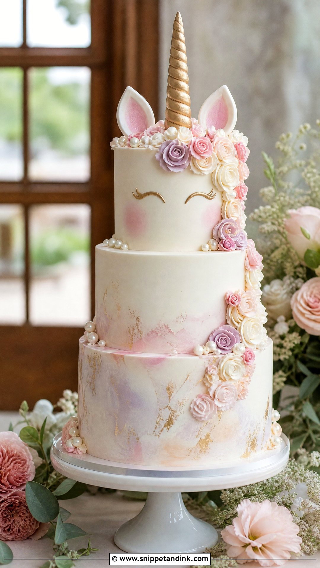 Unicorn Wedding Cake - Snippet and Ink - 30 Fantasy Cake Ideas for Wedding