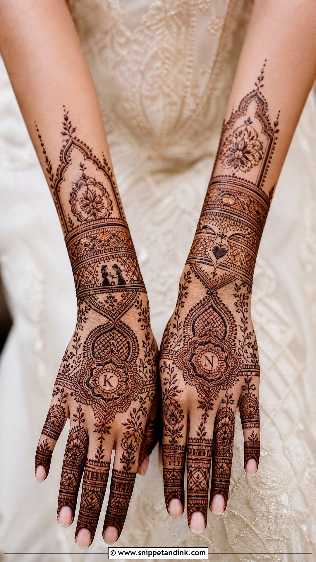 Unique Bridal Back Hand Mehndi Design - Snippet and Ink - 25 New Bridal Back Hand Mehndi Designs