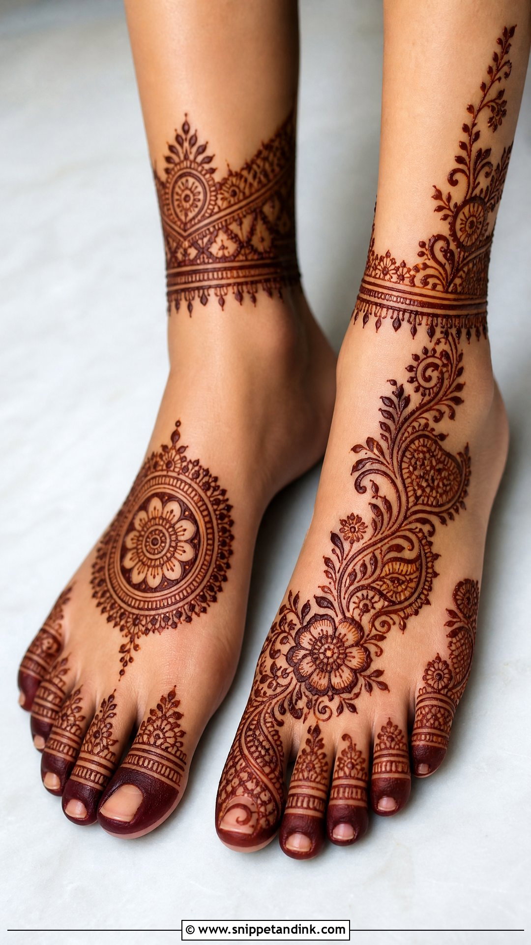 Unique Feet Mehndi Design - Snippet and Ink - 30 Unique Feet Mehndi Designs