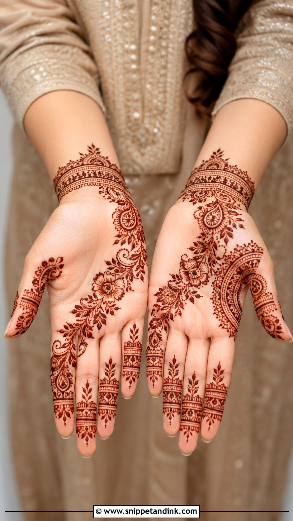 Unique Front Hand Mehndi Design - Snippet and Ink - 35 Simple Unique Front Hand Mehndi Designs