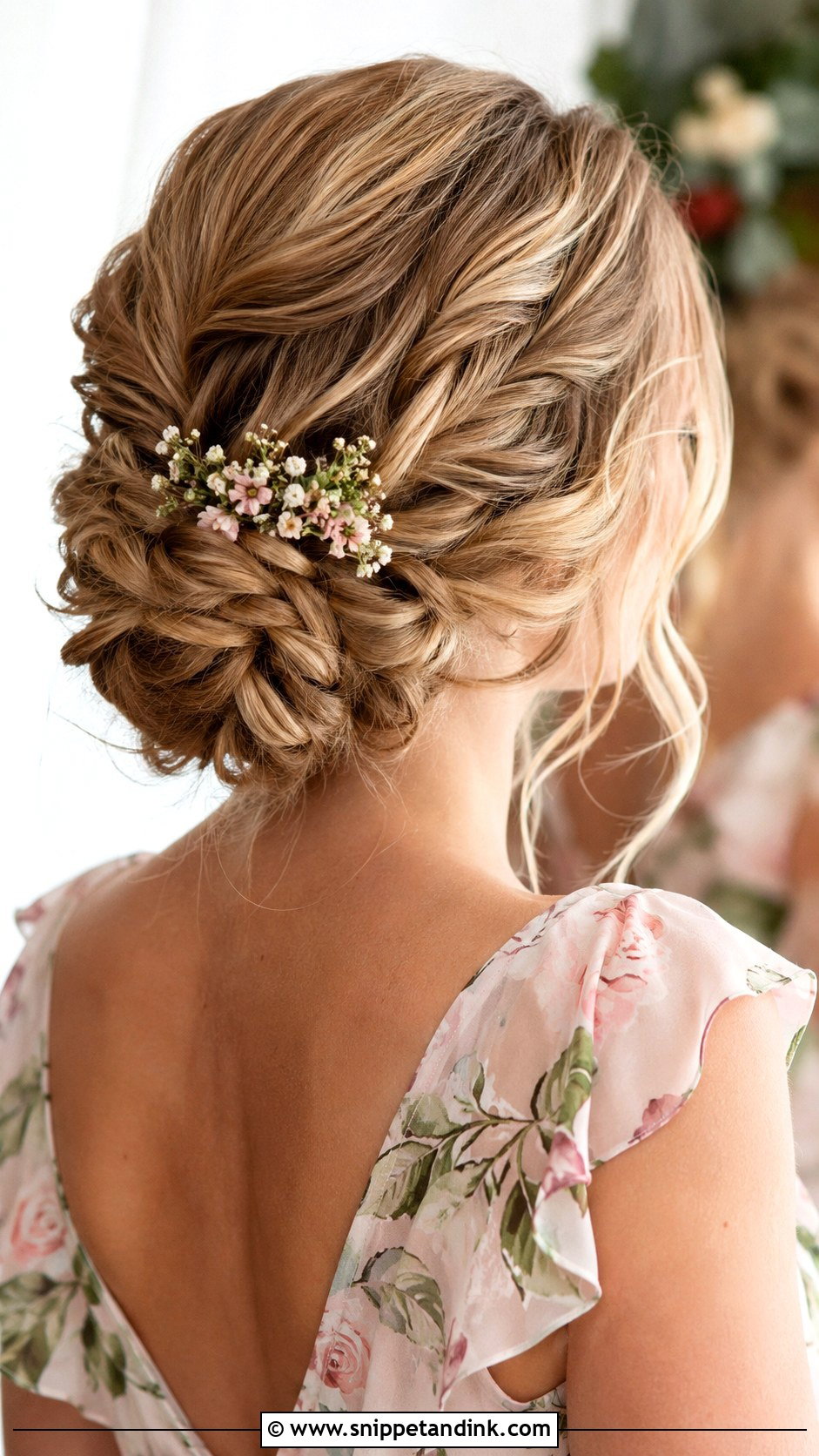Updo Bridesmaid Hair With Flowers - Snippet and Ink - 20 Bridesmaid Up Do Hairstyles