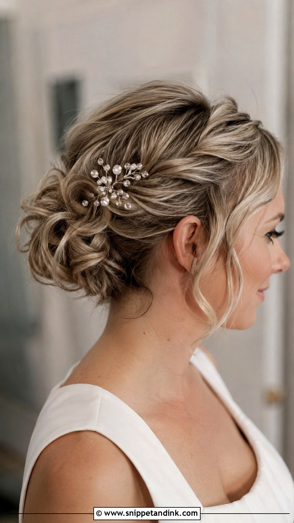 Updo For Short Hair Wedding - Snippet and Ink - 20 Hair Up Styles for Wedding