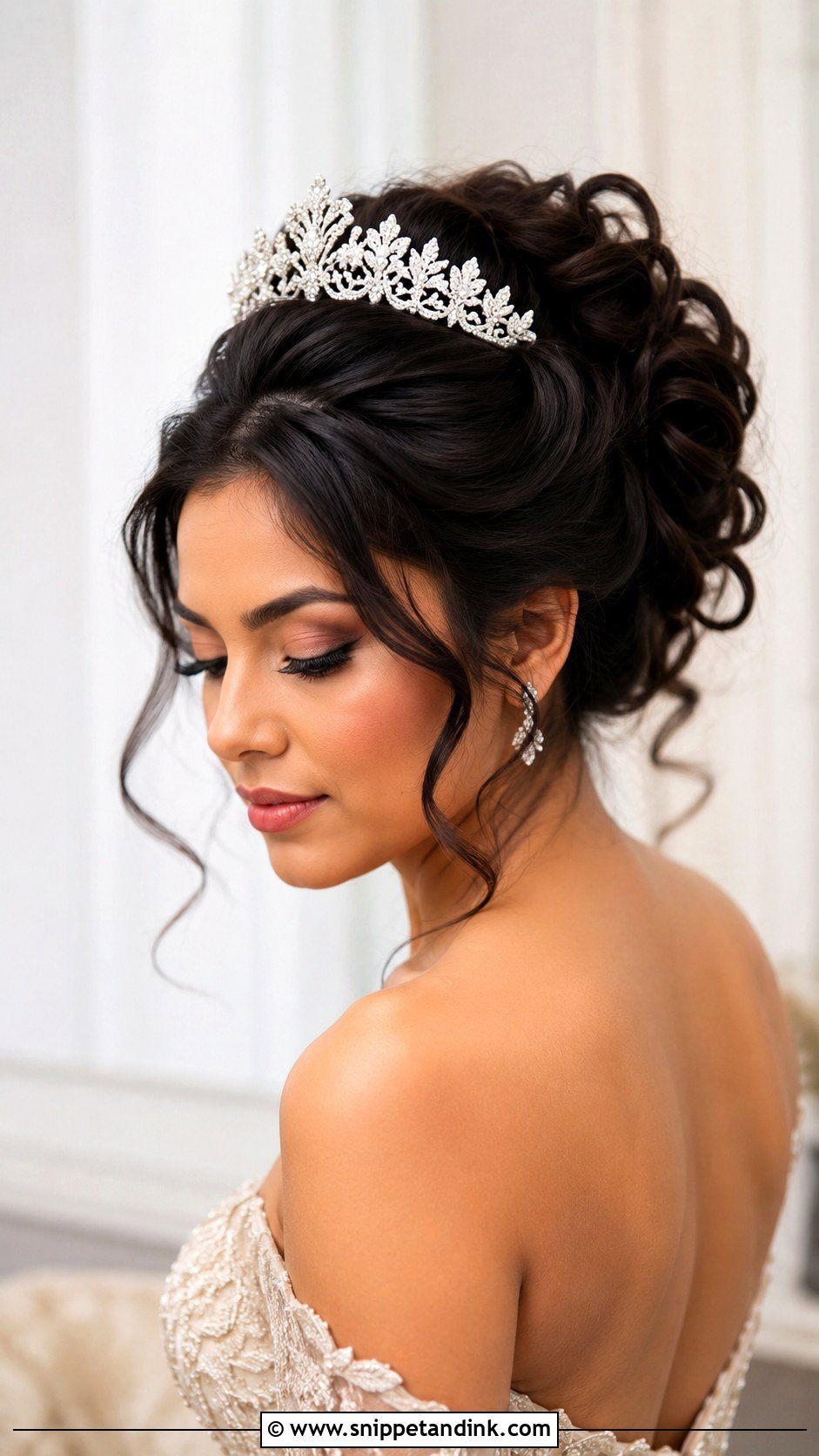 Updo Tiara Hairstyle - Snippet and Ink - 15 Hairstyle for Tiara Ideas