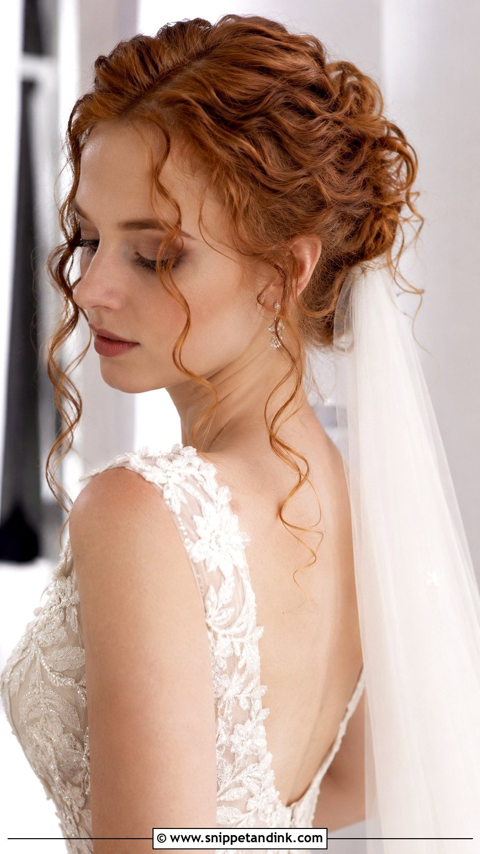 Updo With Cascading Curls - Snippet and Ink - 30 Bride Updo Hairstyles