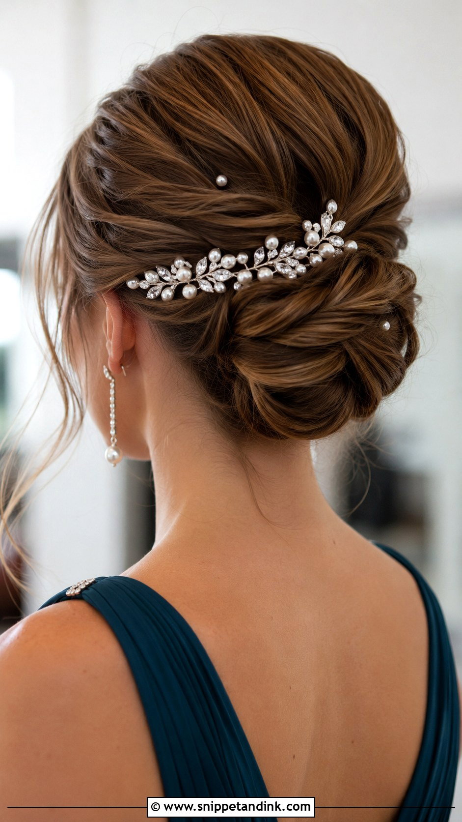 Updo With Decorative Hairpiece - Snippet and Ink - 25 Mom Hairstyles for Wedding
