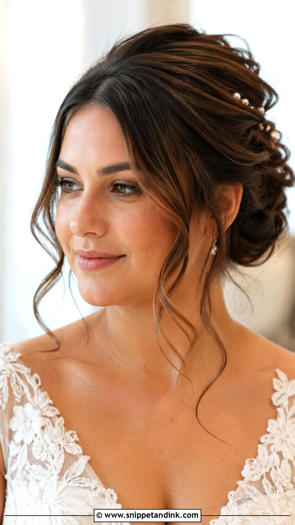 Updo With Face Framing Pieces For Round Face Wedding - Snippet and Ink - 15 Updos for Round Faces Wedding