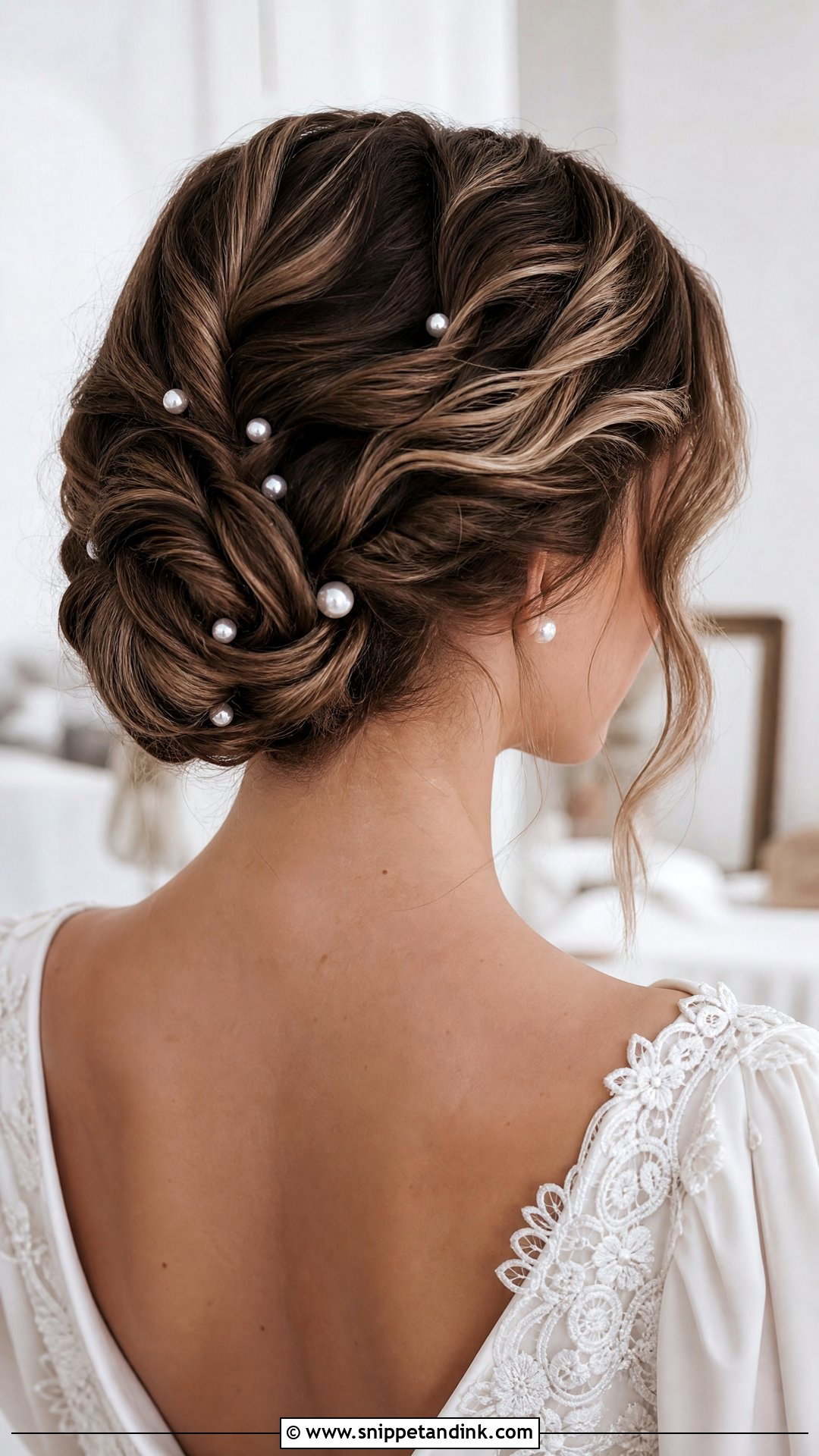 Updo With Pearl Accessories - Snippet and Ink - 30 Brautfrisur Hochgesteckt Ideas