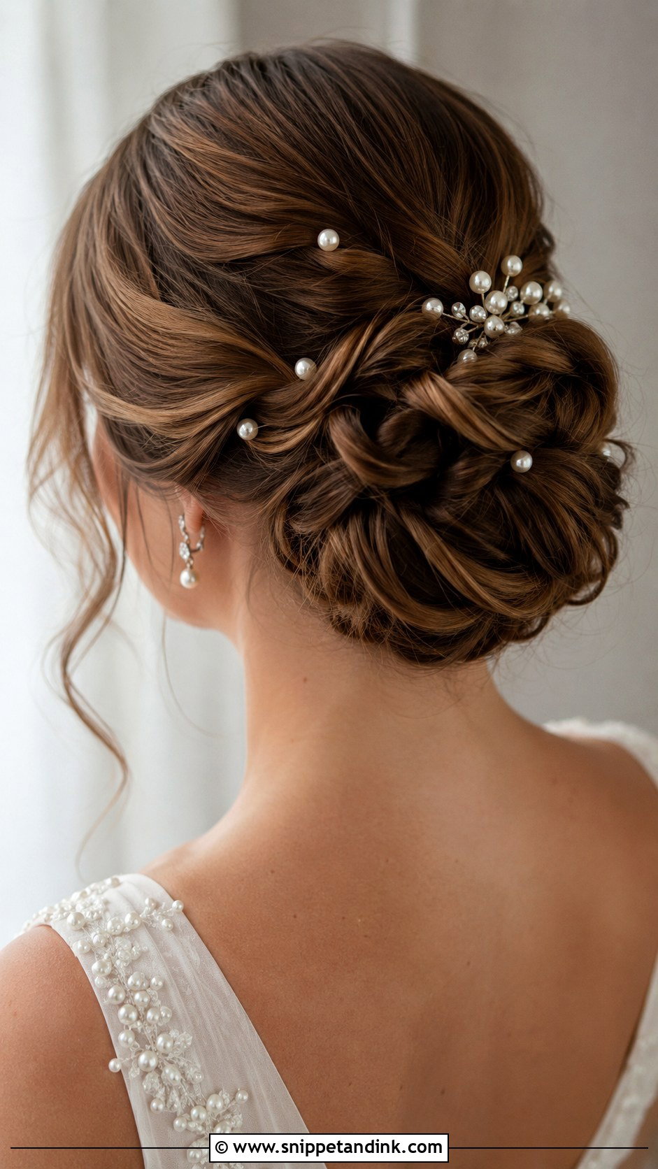 Updo With Pearl Accessories - Snippet and Ink - 25 Wedding Upstyles