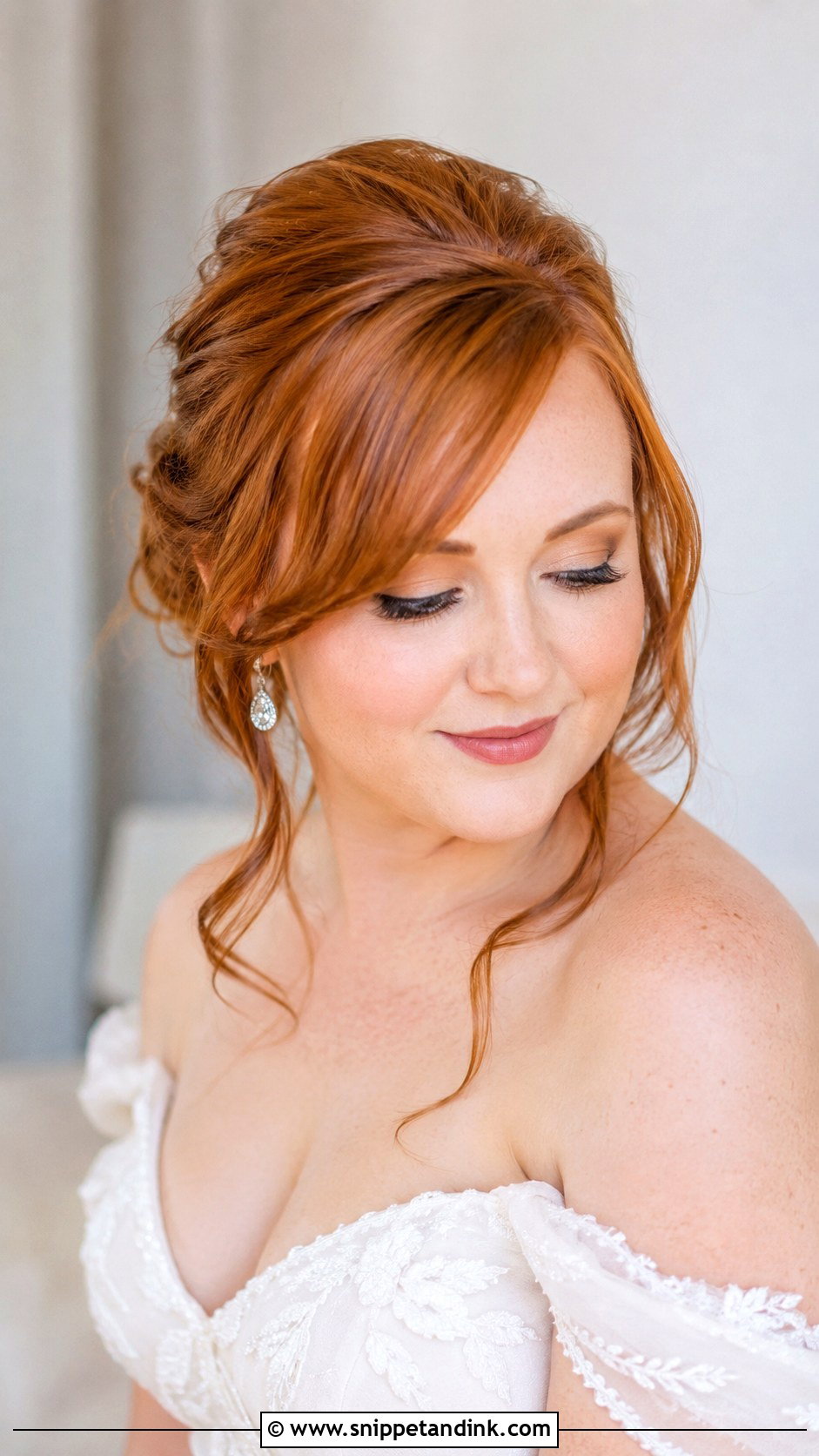 Updo With Side Bangs For Round Face Wedding - Snippet and Ink - 15 Updos for Round Faces Wedding
