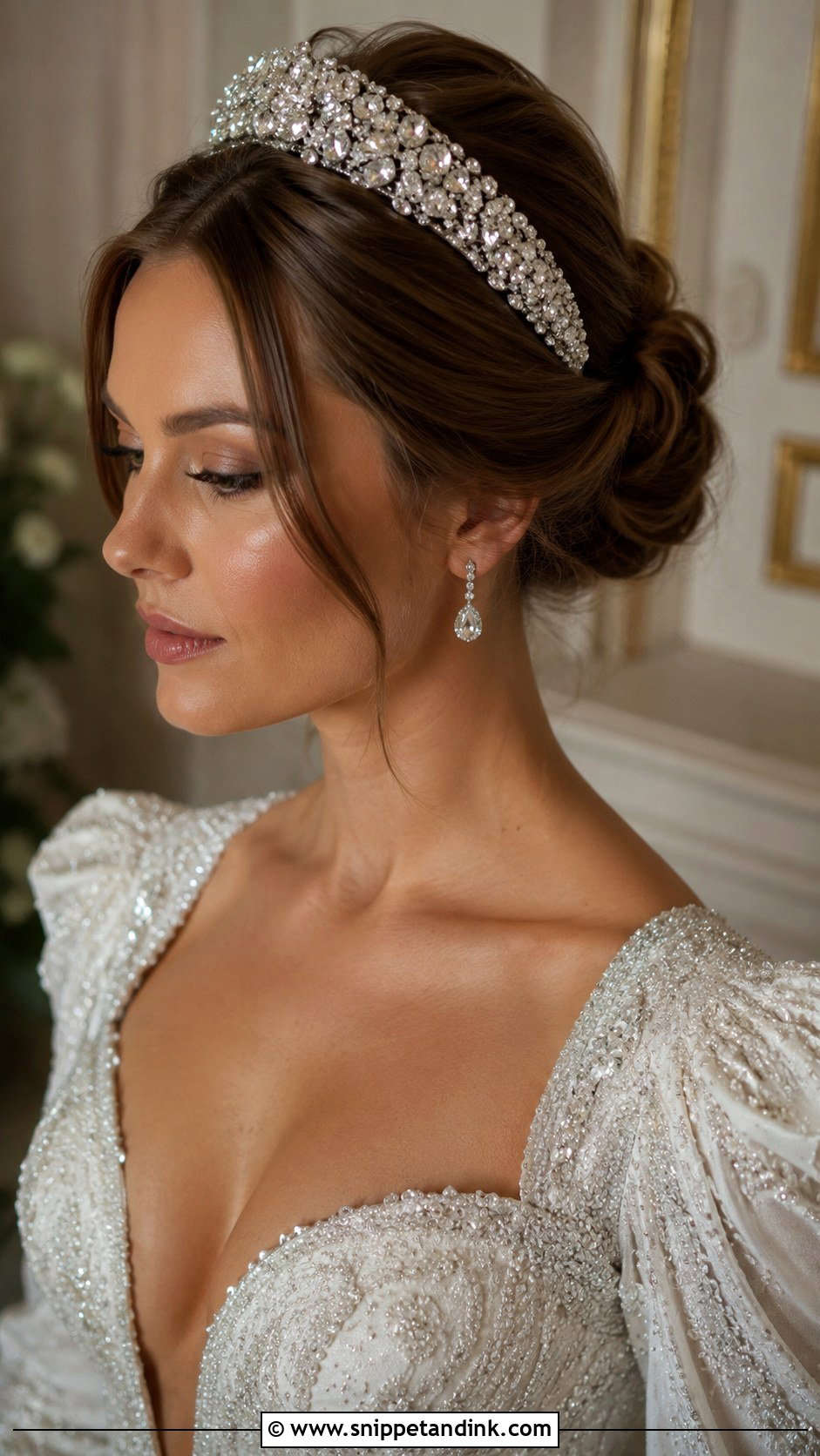 Updo With Statement Headband - Snippet and Ink - 20 Hairband Wedding Hairstyle Ideas