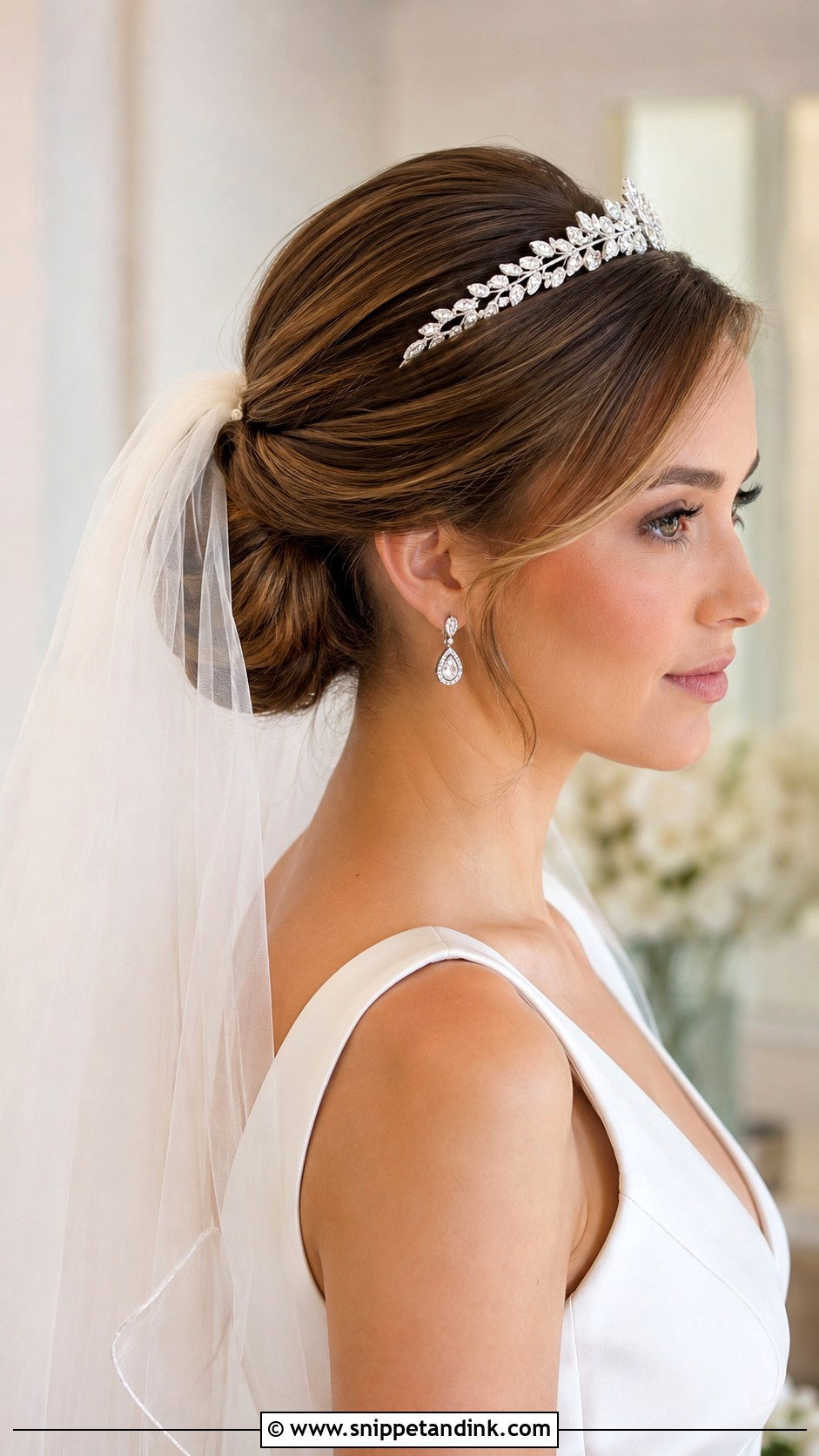 Updo With Veil And Tiara - Snippet and Ink - 15 Updos with Veil