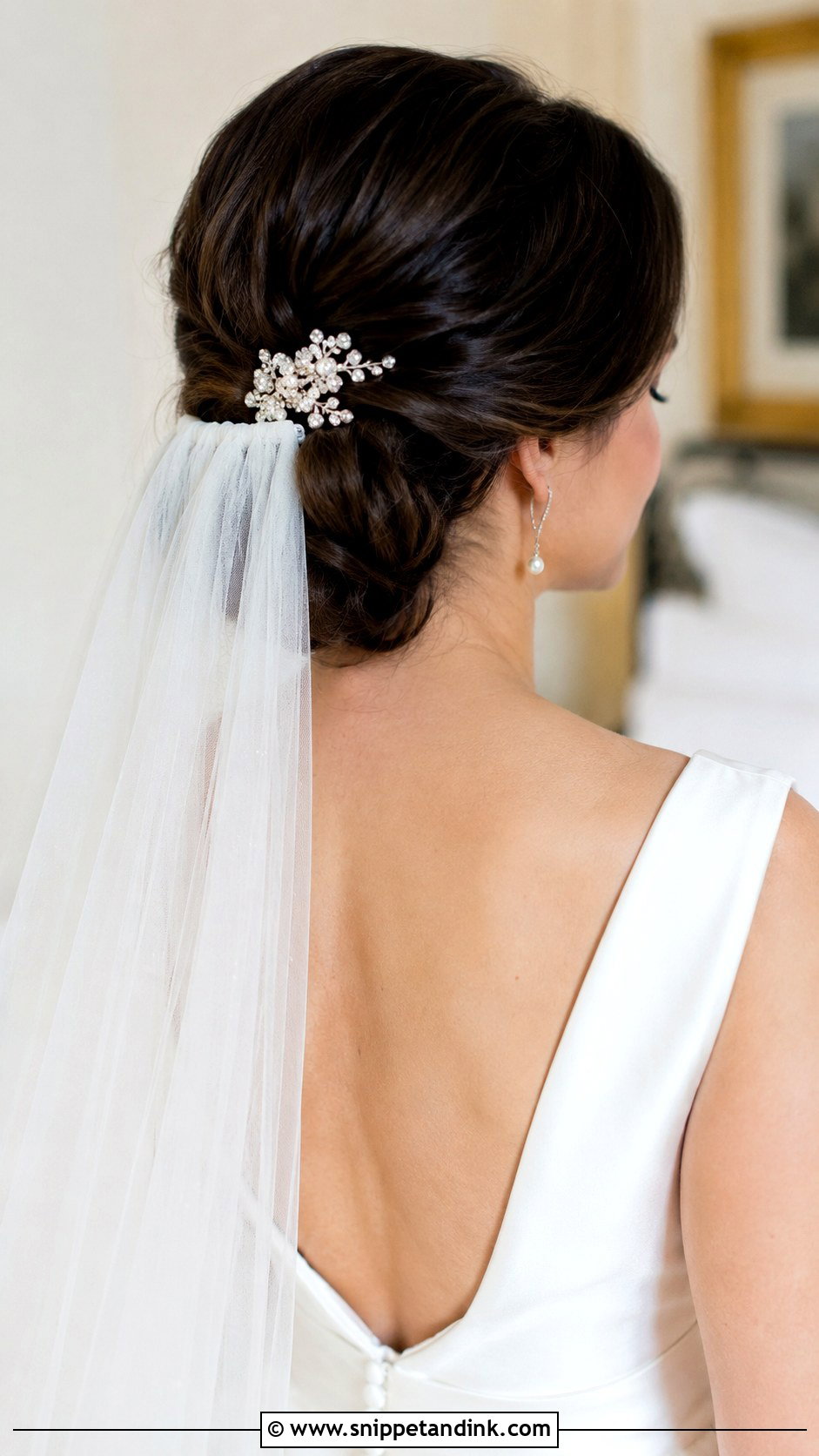 Updo with Veil Wedding Hairstyle - Snippet and Ink - 30 Updo Hairstyles for Wedding