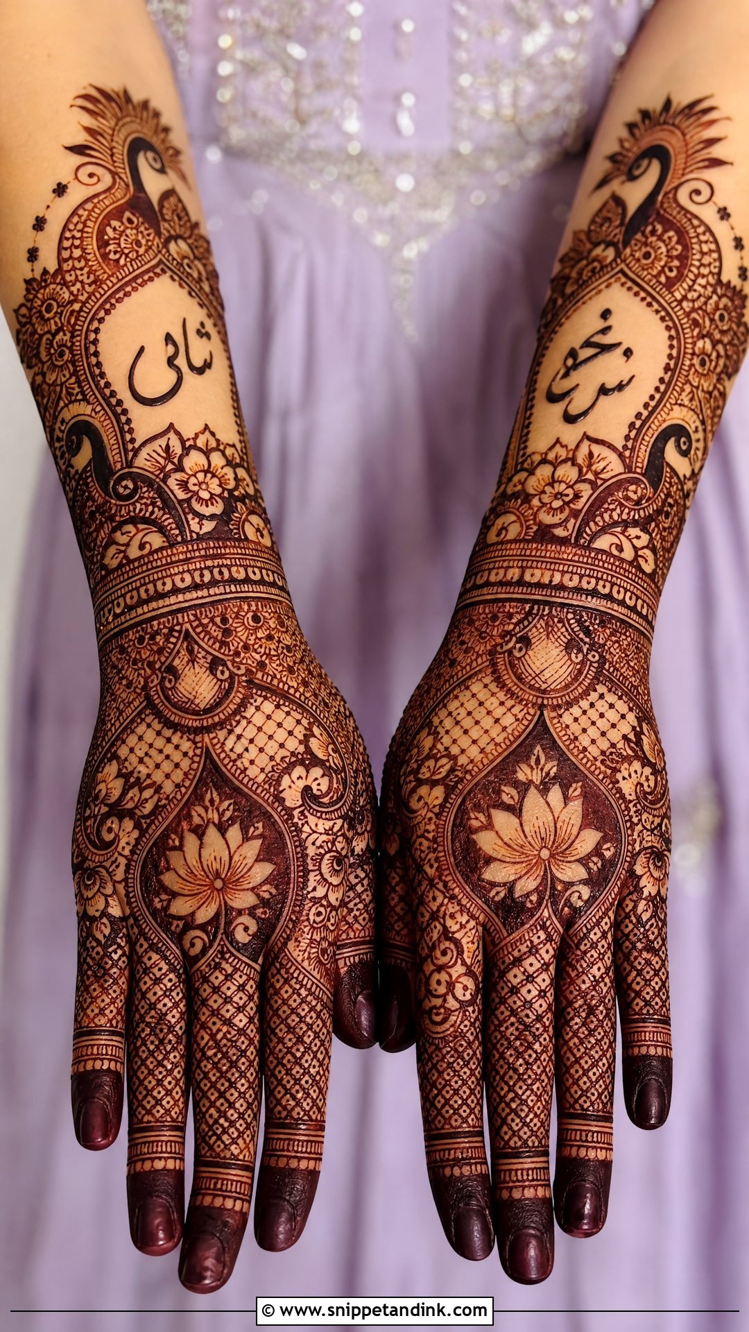 Urdu Name Bridal Mehndi Design - Snippet and Ink - 25 Urdu Name Mehndi Design Ideas