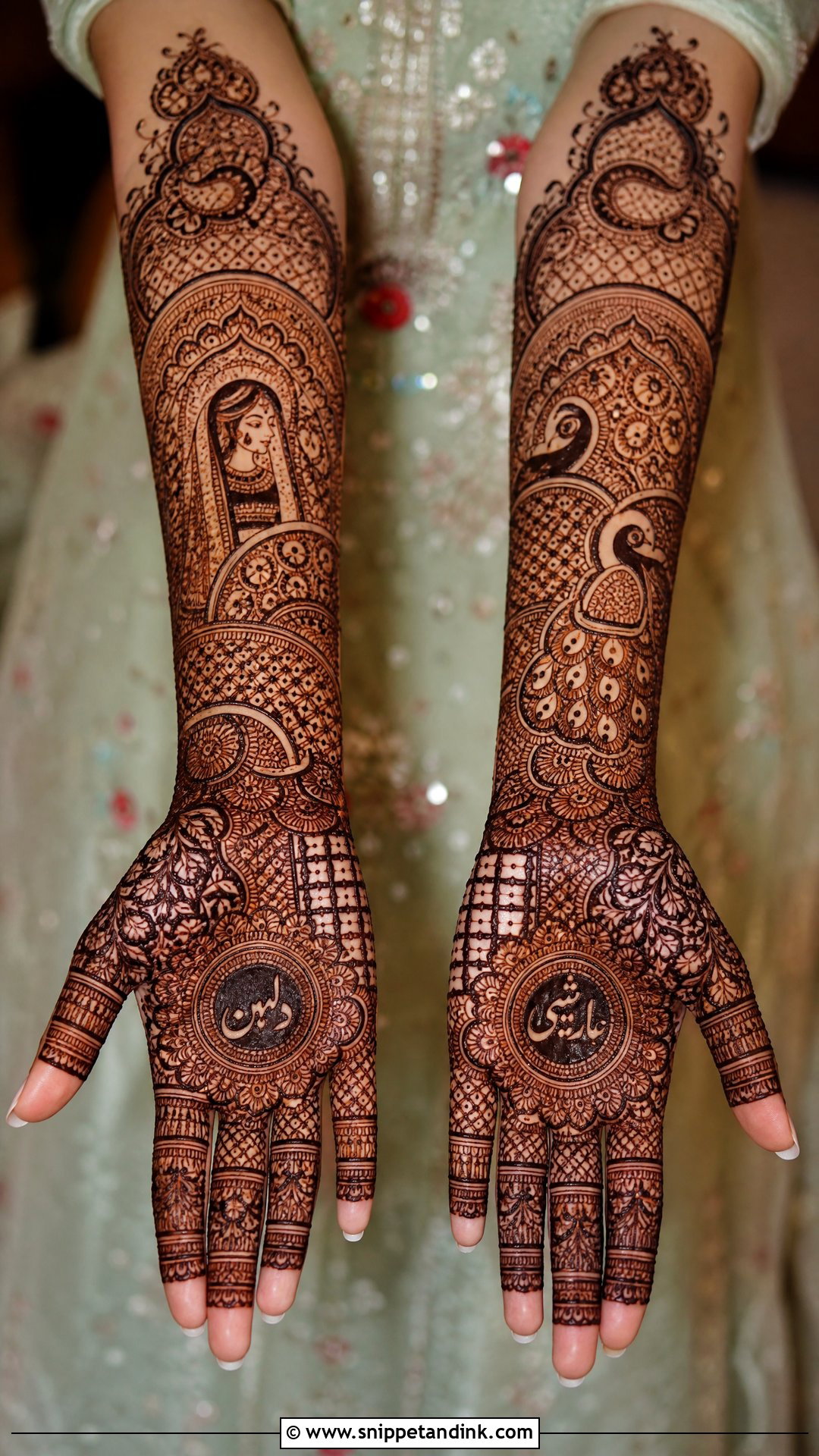 Urdu Name Dulhan Mehndi Design - Snippet and Ink - 25 Urdu Name Mehndi Design Ideas