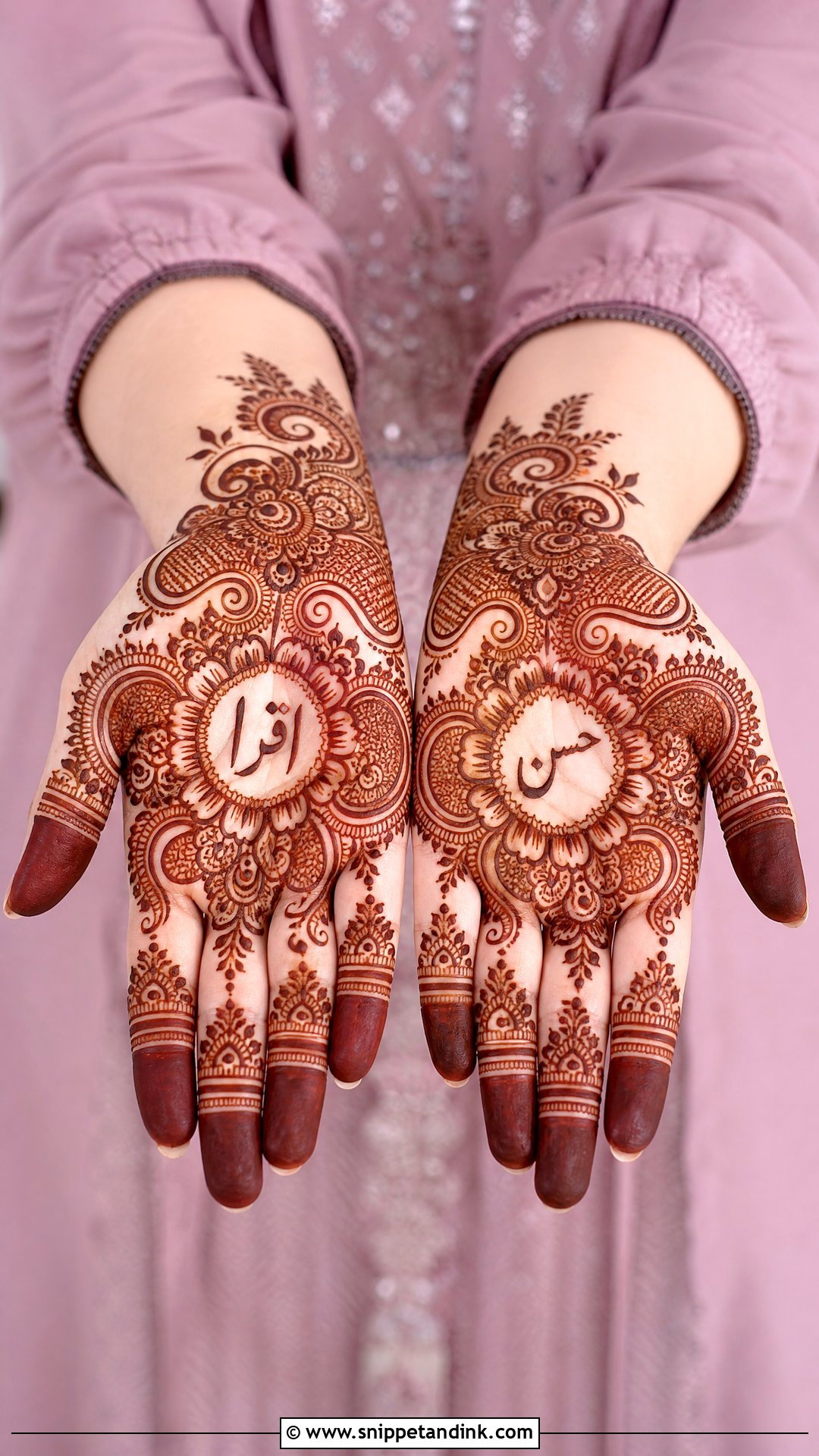 Urdu Name Palm Mehndi Design - Snippet and Ink - 25 Urdu Name Mehndi Design Ideas