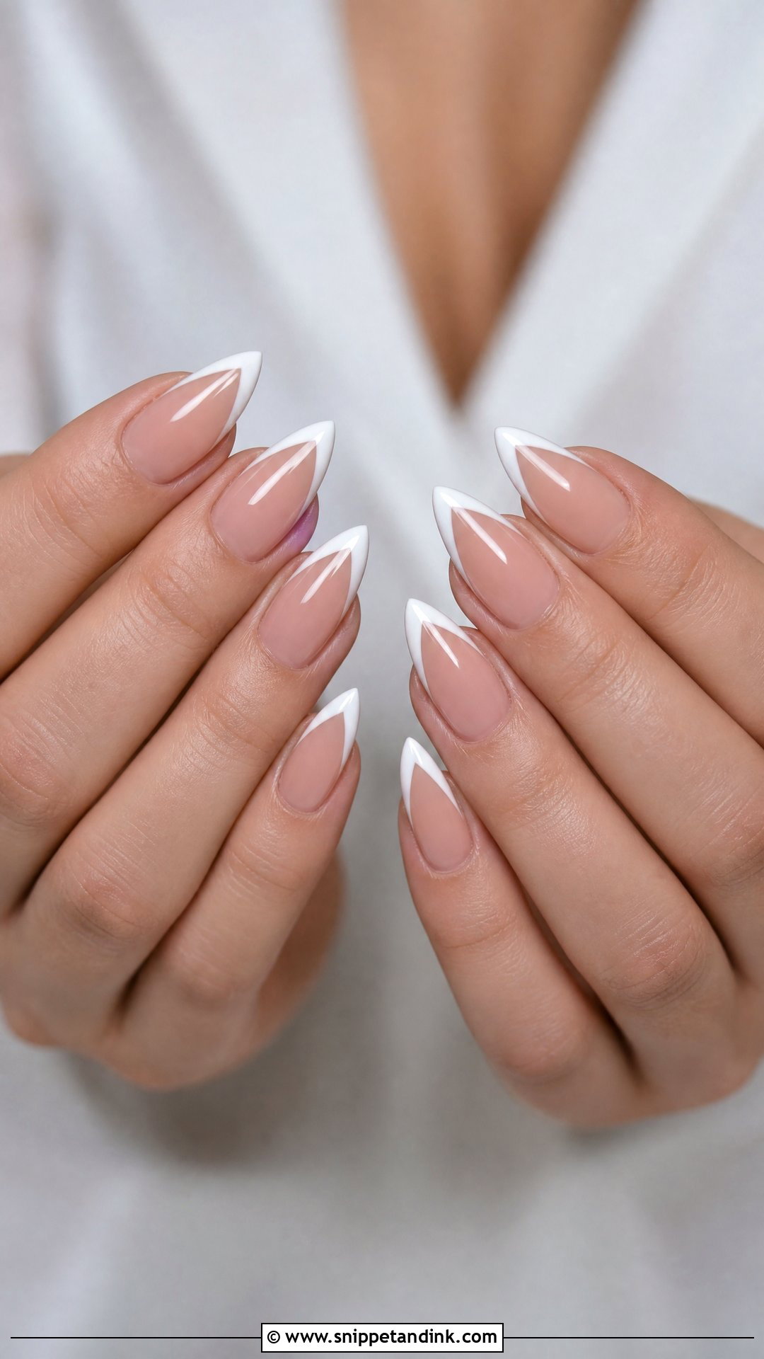 V French Tip Wedding Nails - Snippet and Ink - 25 French Tip Wedding Nails