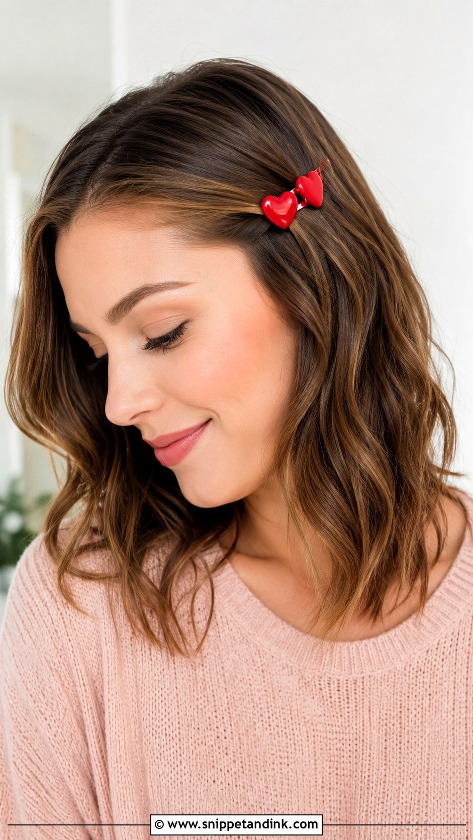 Valentines Heart Hair Clips - Snippet and Ink - 15 Valentines Hair Accessories